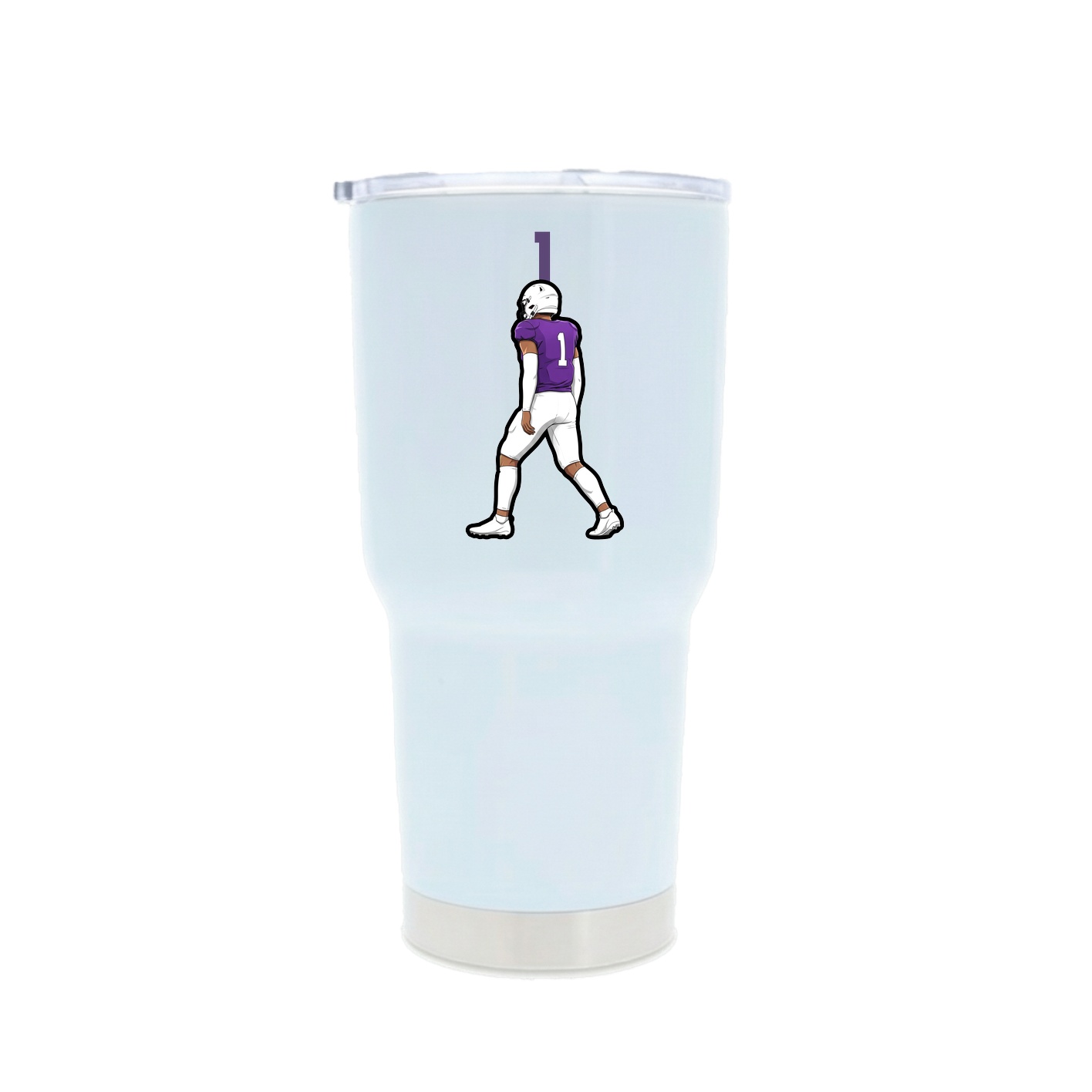 30oz Stainless Steel Tumbler — Number Top in White