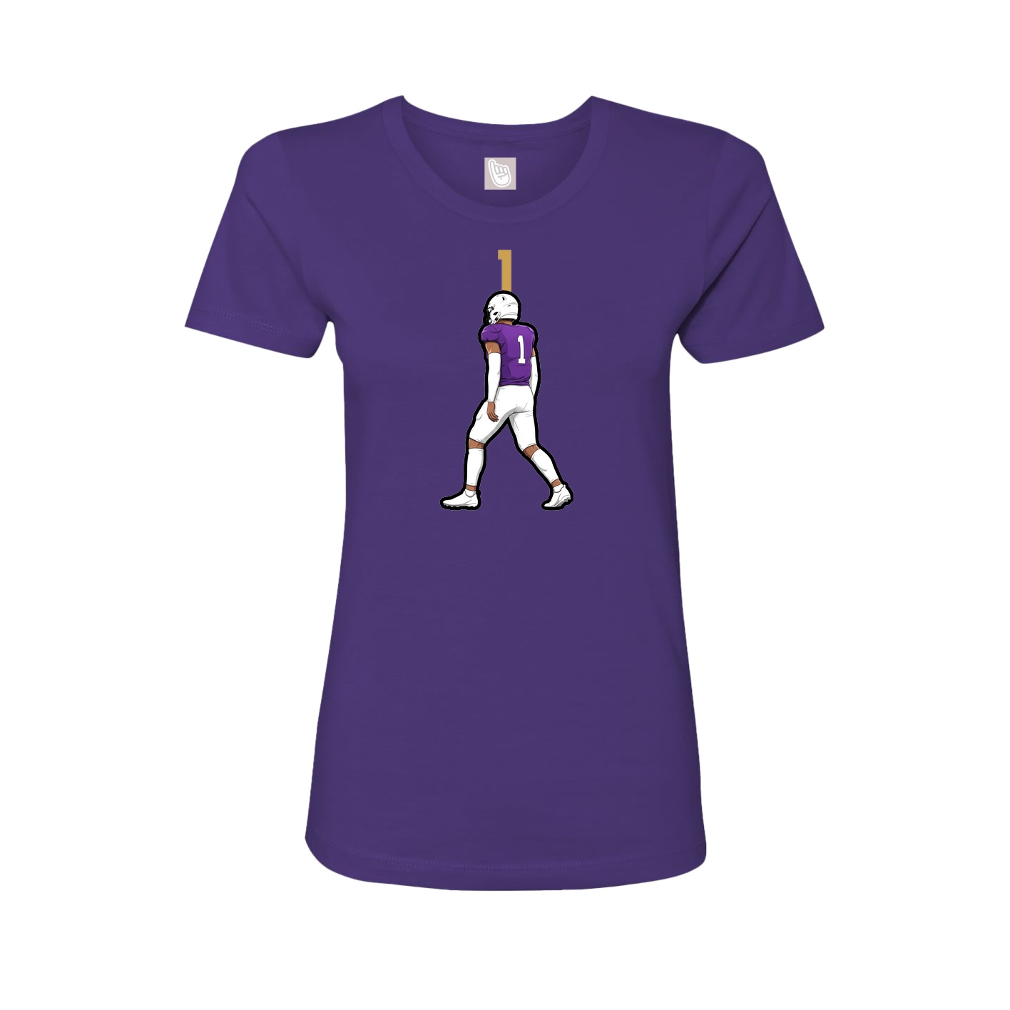 Womens Tee — Number Top in Purple