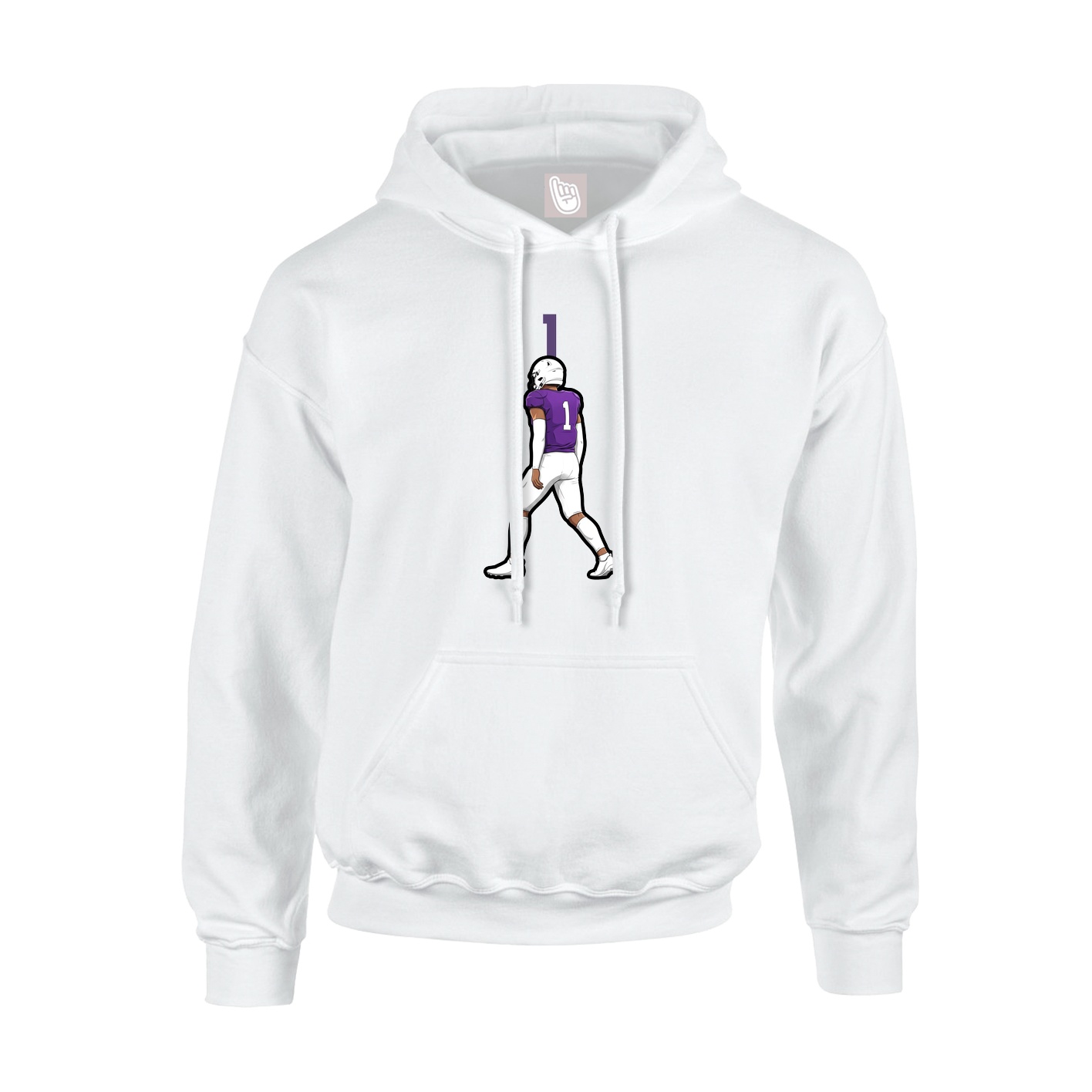 Hoodie — Number Top in White