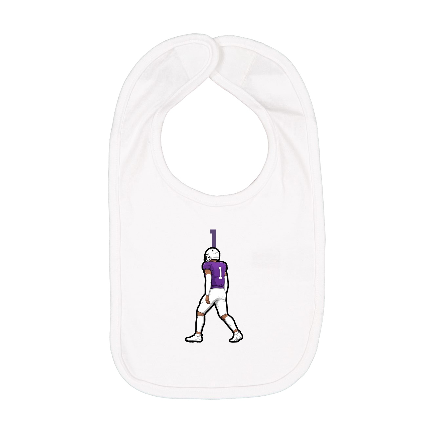 Infant Bib — Number Top in White