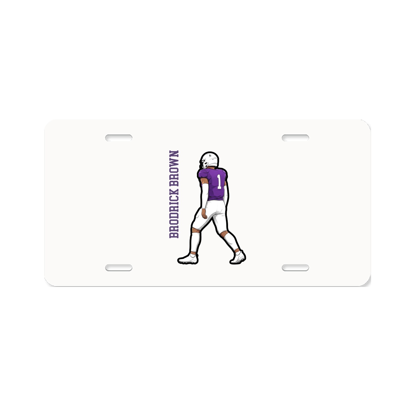License Plate — Name Vertical in Classic