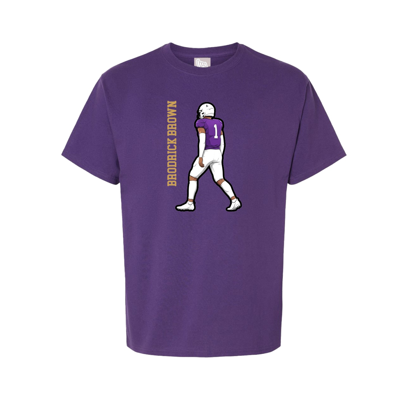 Tee — Name Vertical in Purple