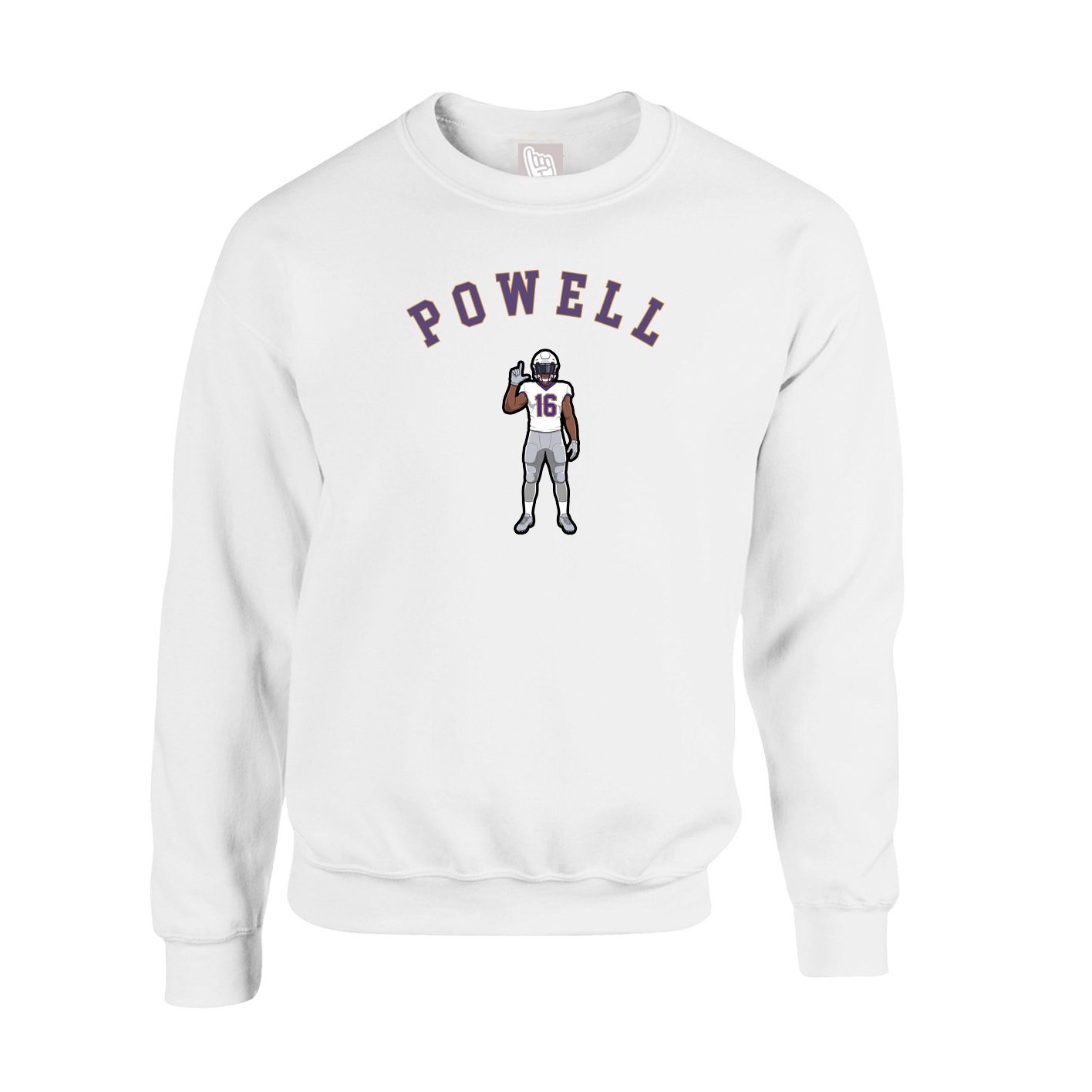 Fleece Crew — Shirsey Arch in White