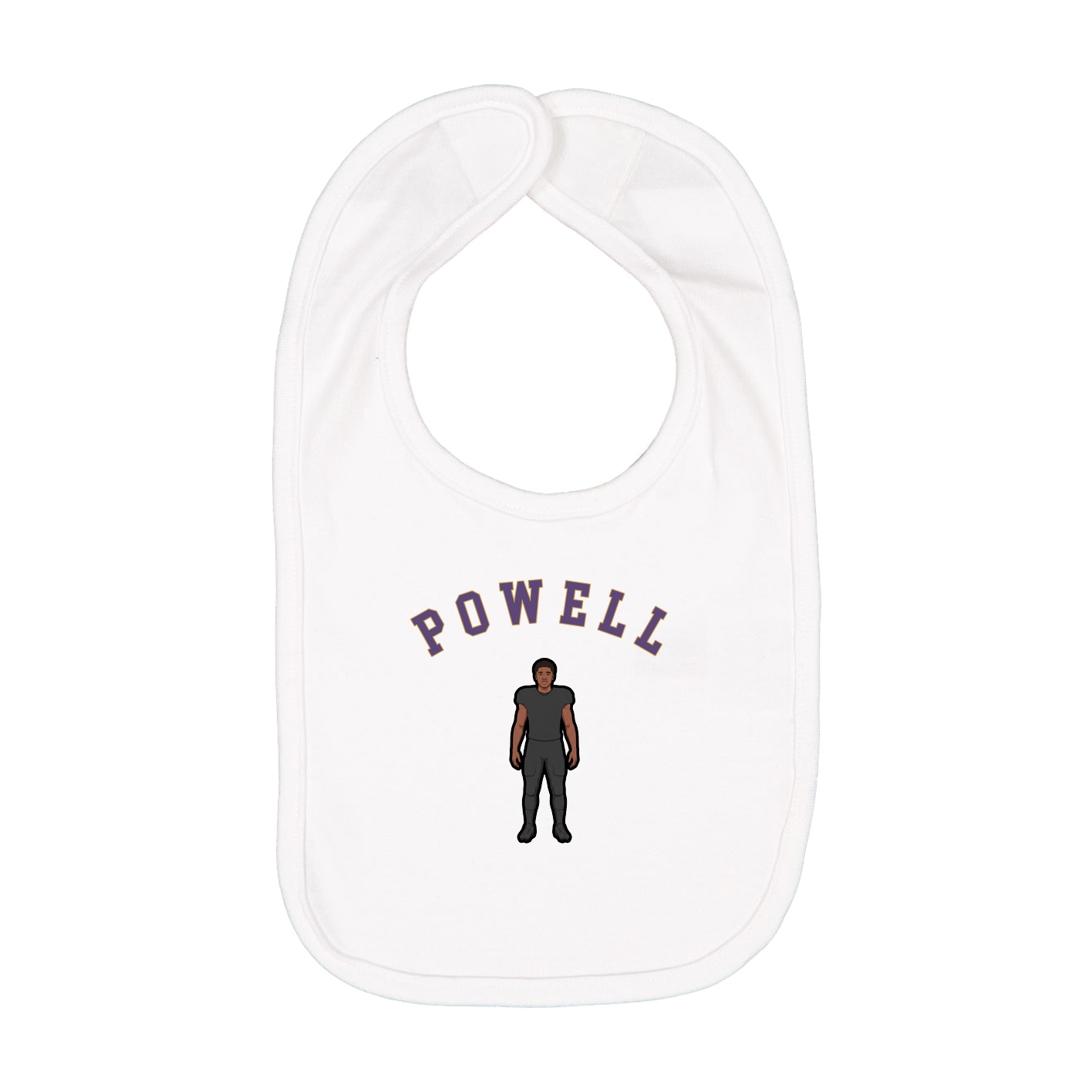 Infant Bib — Shirsey Arch in White