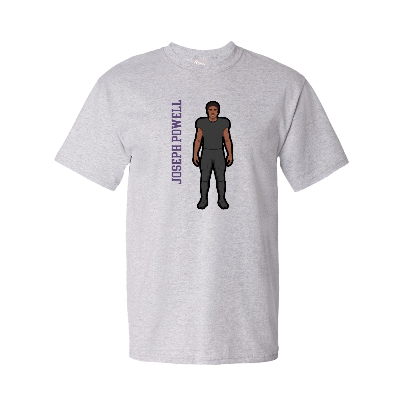 Tee — Name Vertical in Grey