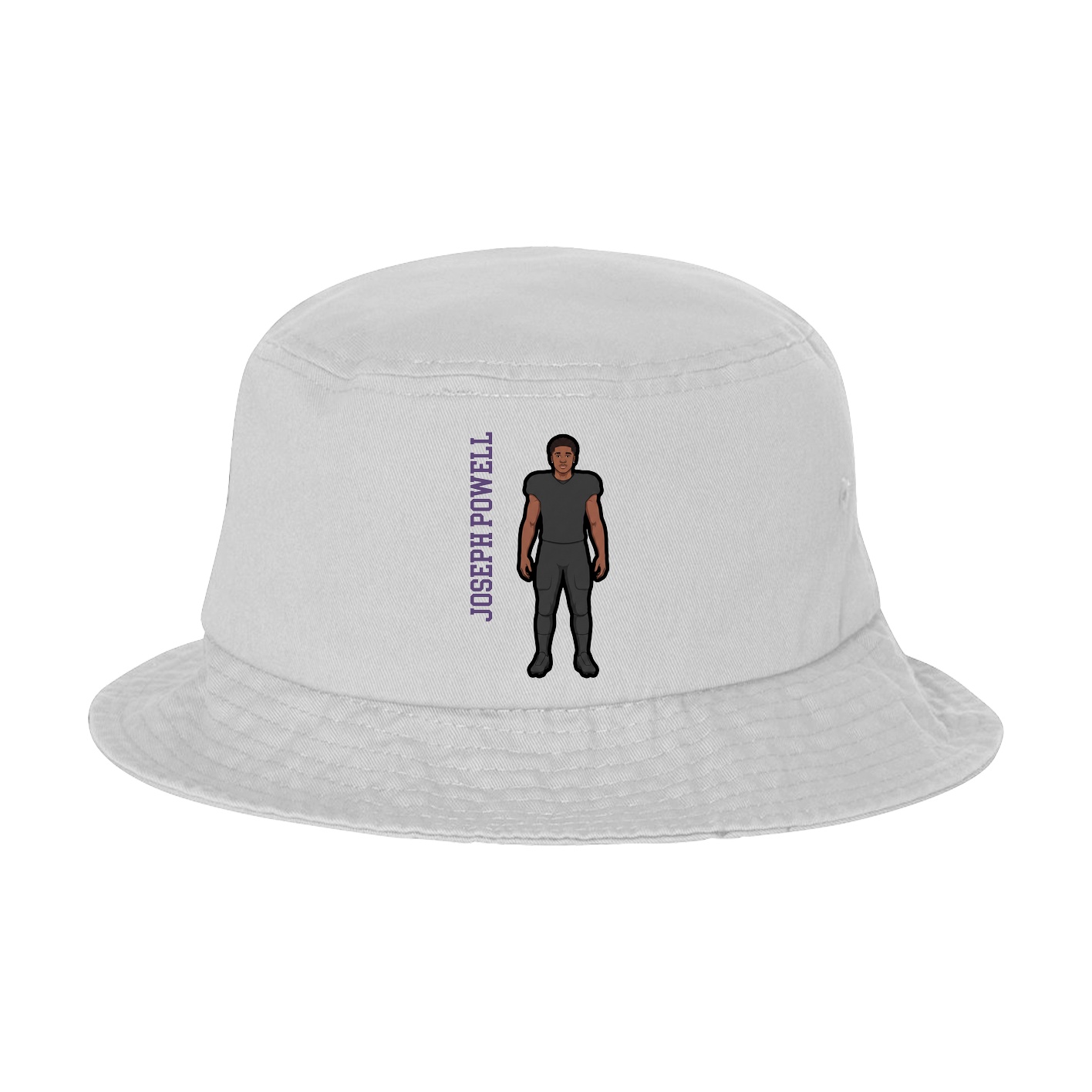 Bucket Cap — Name Vertical in White