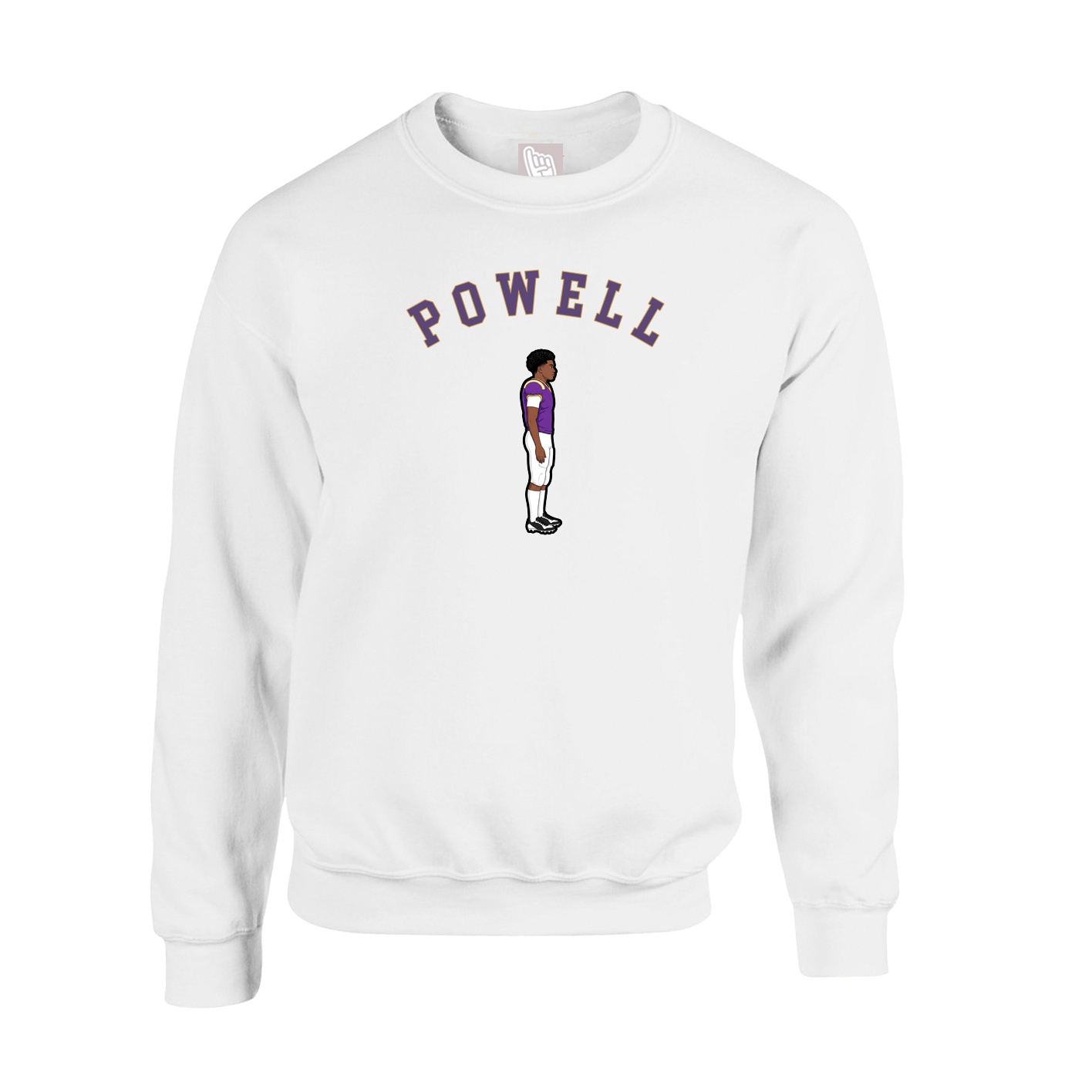 Fleece Crew — Shirsey Arch in White