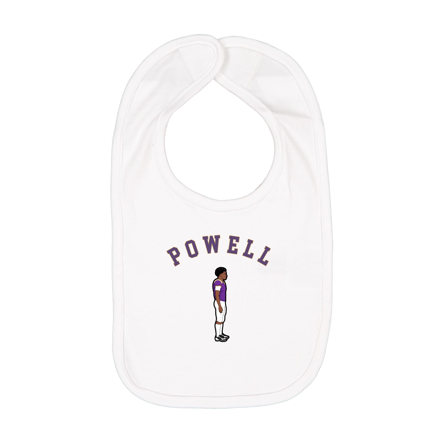 Infant Bib — Shirsey Arch in White