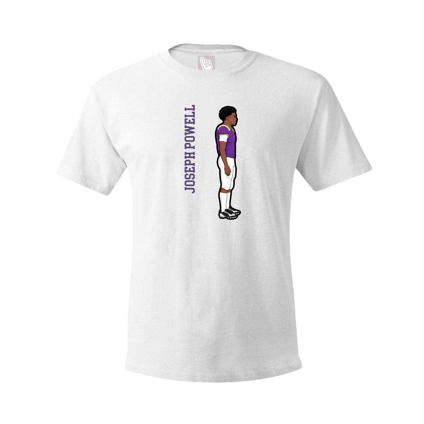 Tee — Name Vertical in White