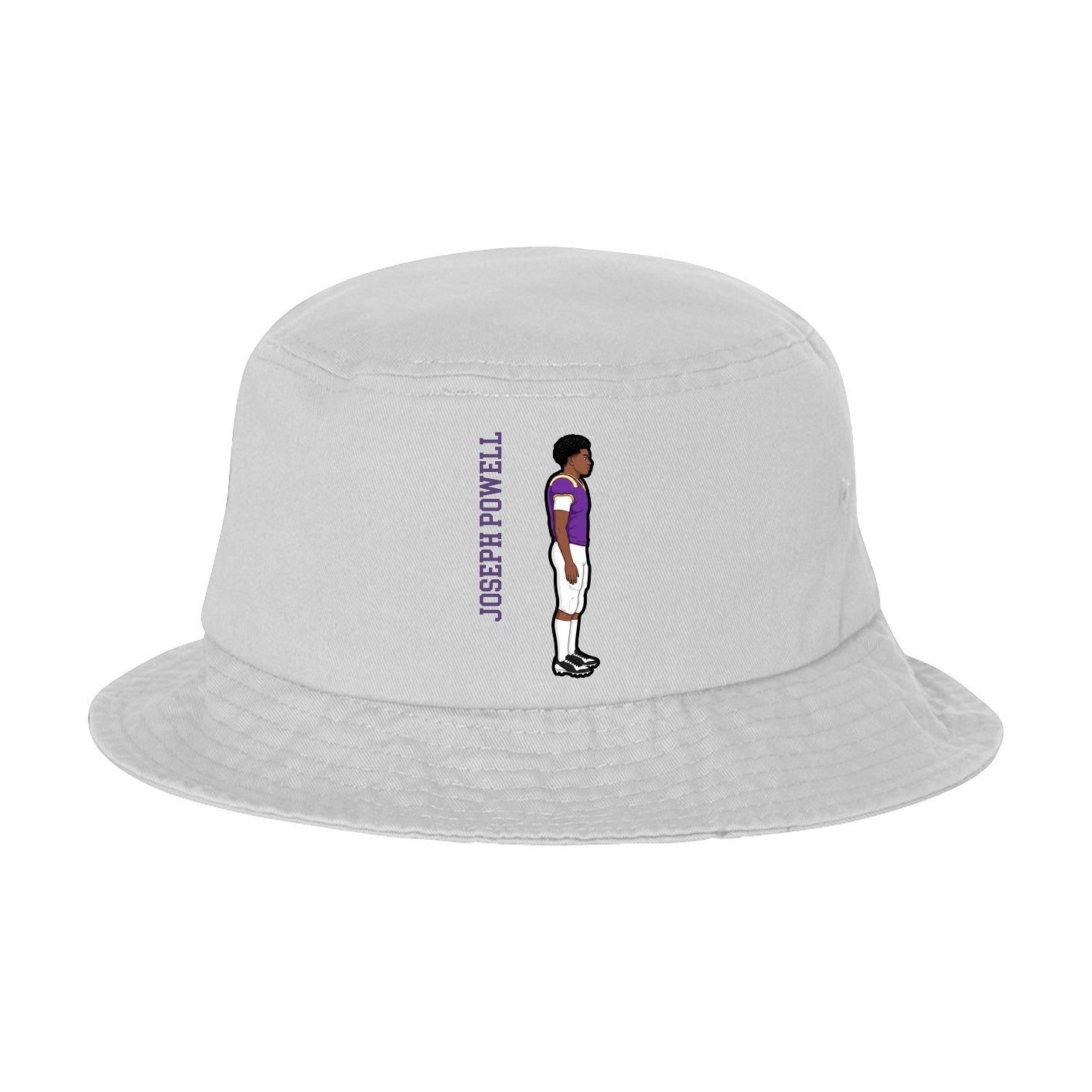 Bucket Cap — Name Vertical in White