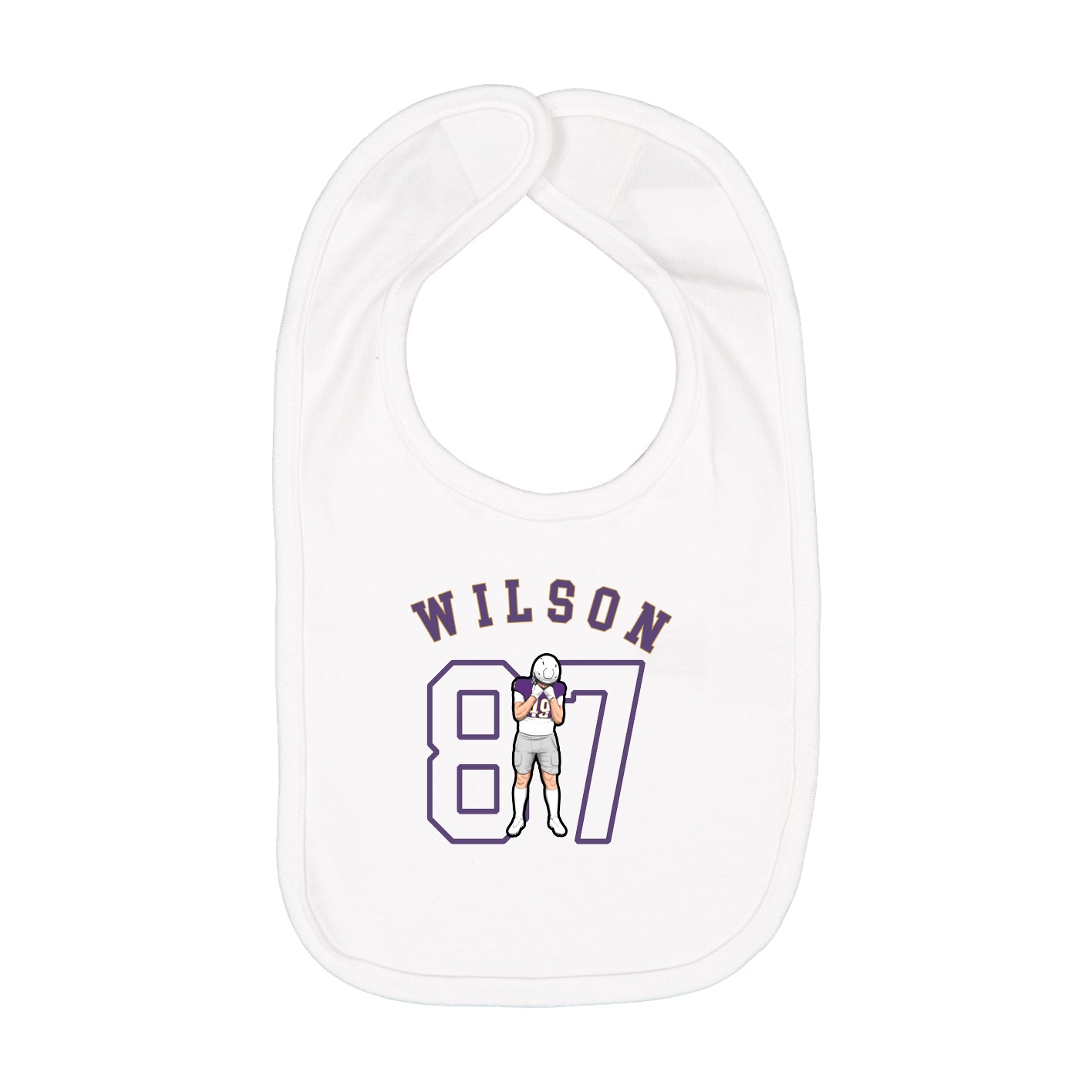 Infant Bib — Shirsey Arch in White