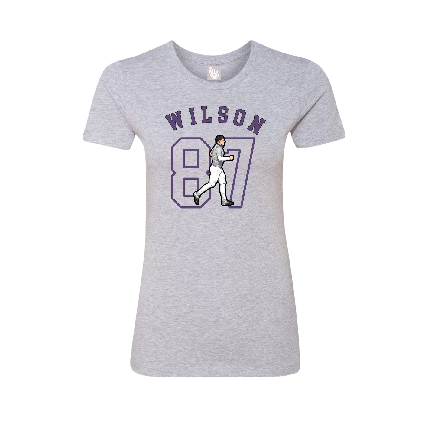 Fitted Women's Tee — Shirsey Arch in Grey