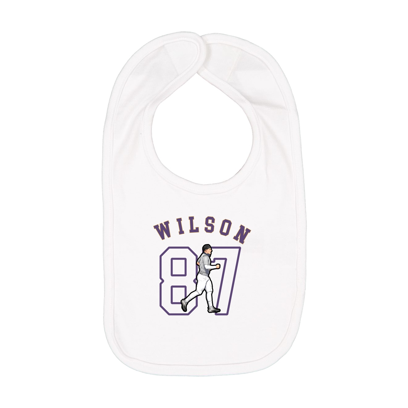 Infant Bib — Shirsey Arch in White
