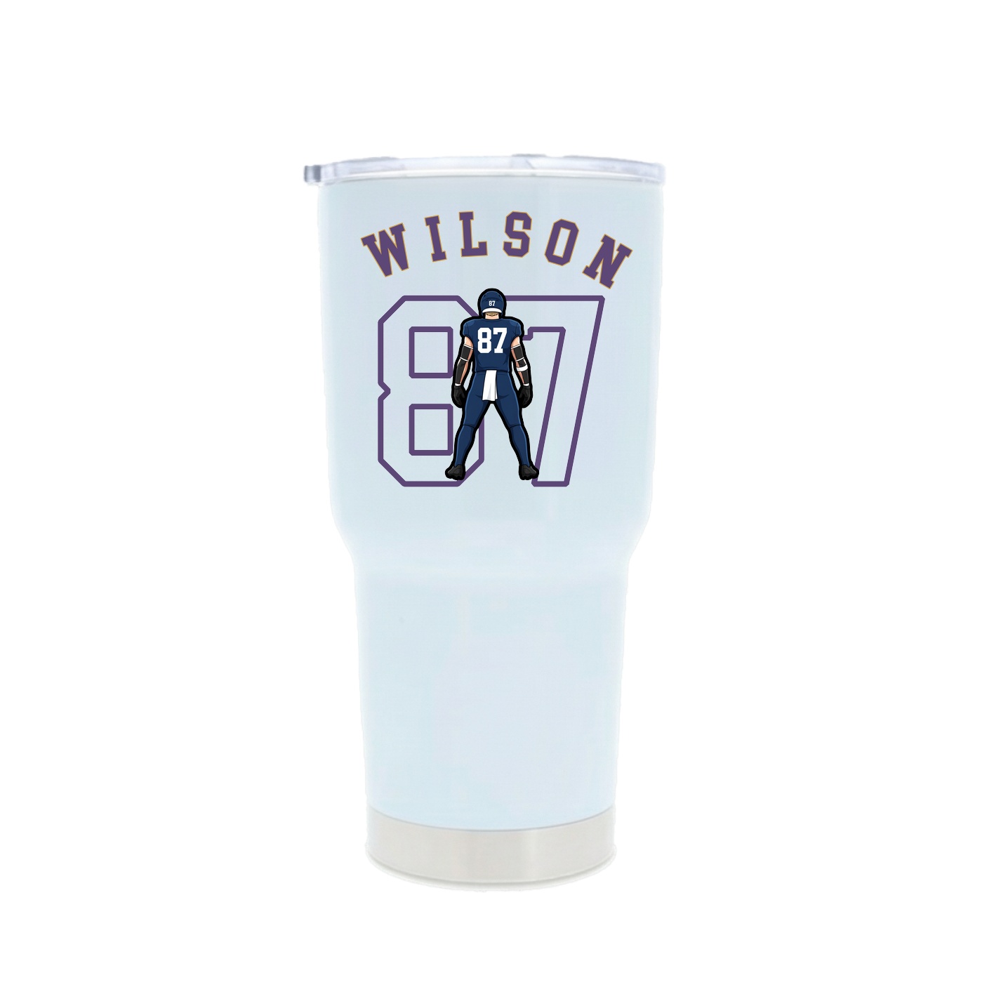 30oz Stainless Steel Tumbler — Shirsey Arch in White