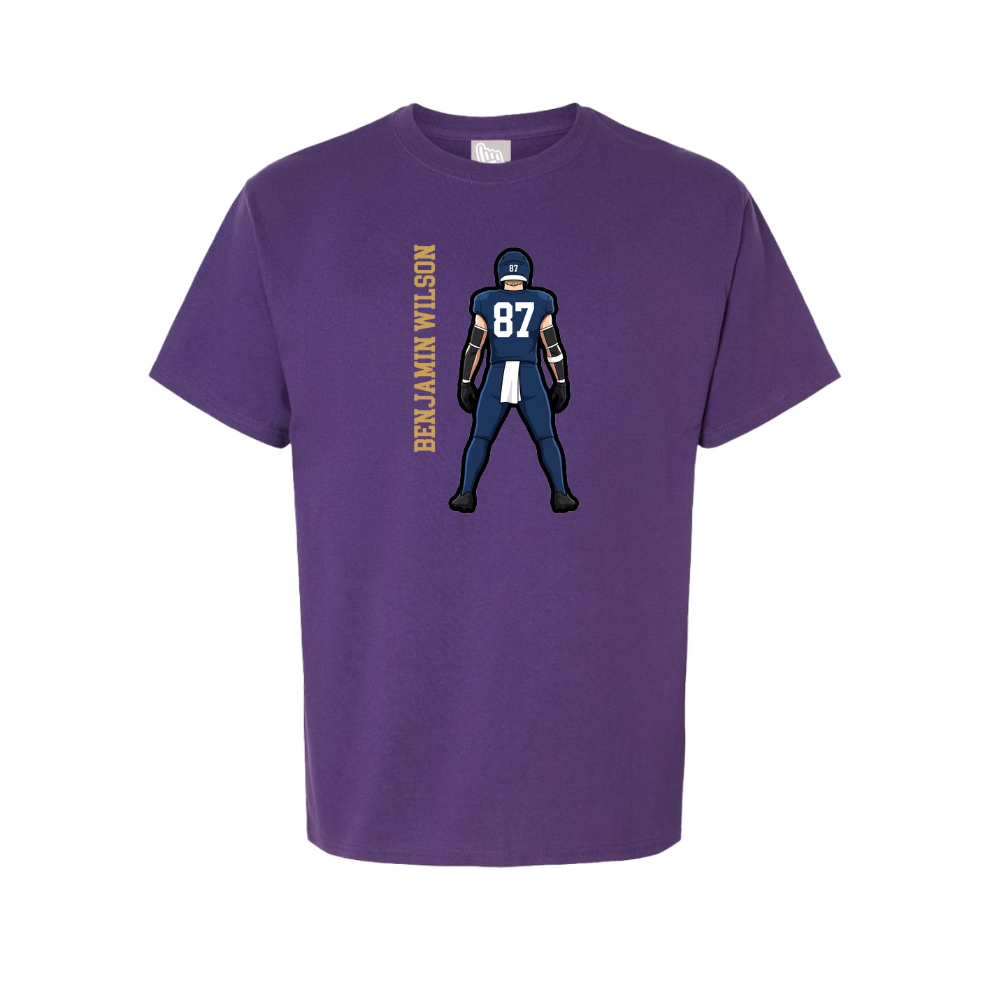 Tee — Name Vertical in Purple