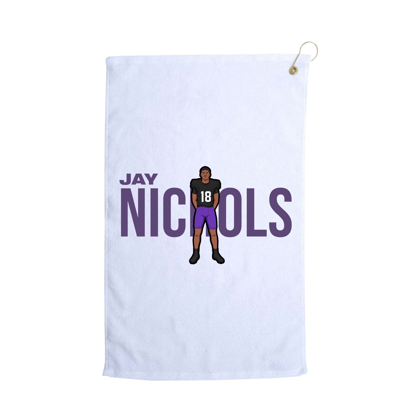 Golf Towel — Player Name in White