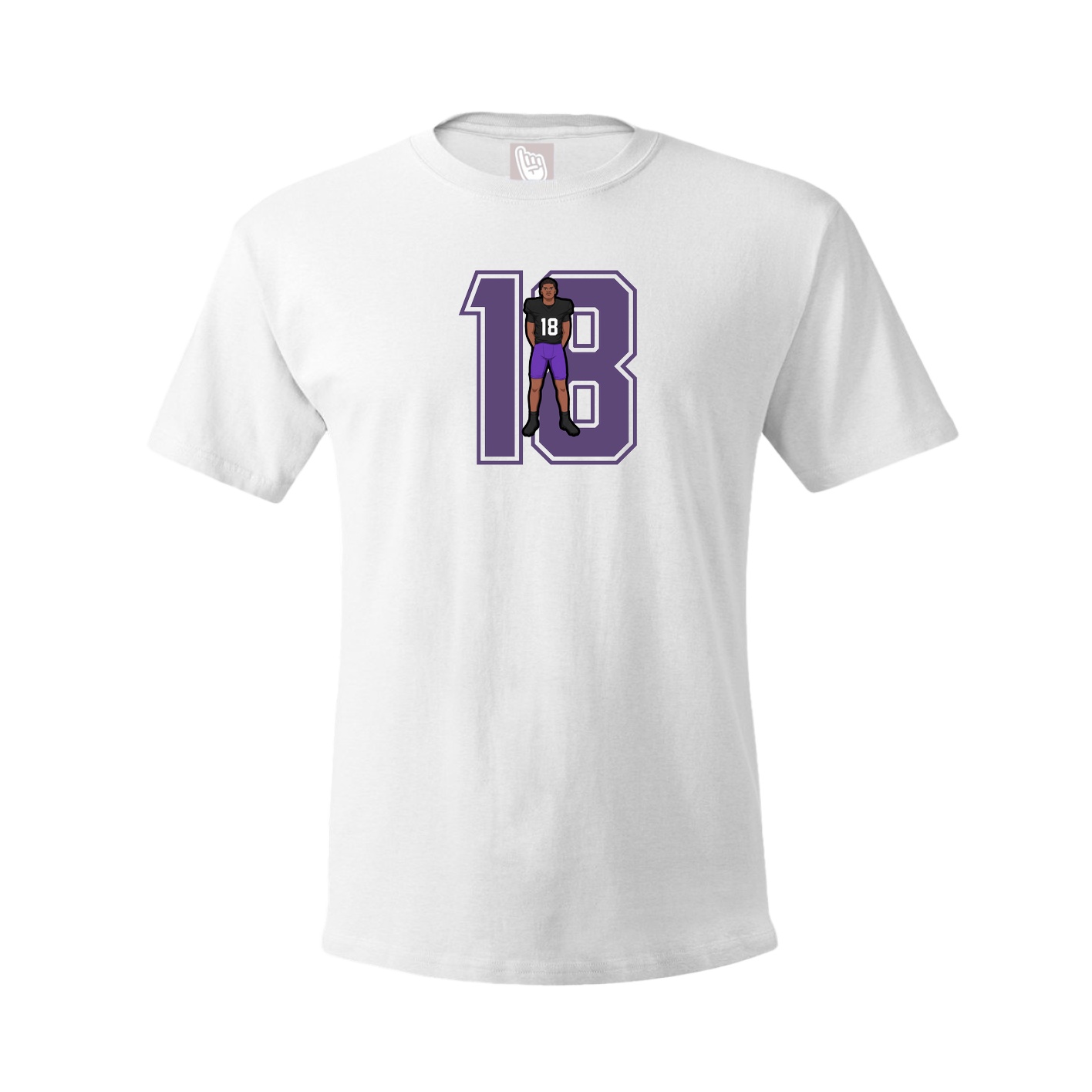 Youth Tee — Number in White