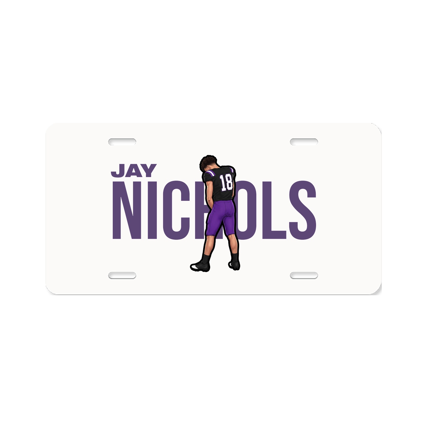 License Plate — Player Name in Classic