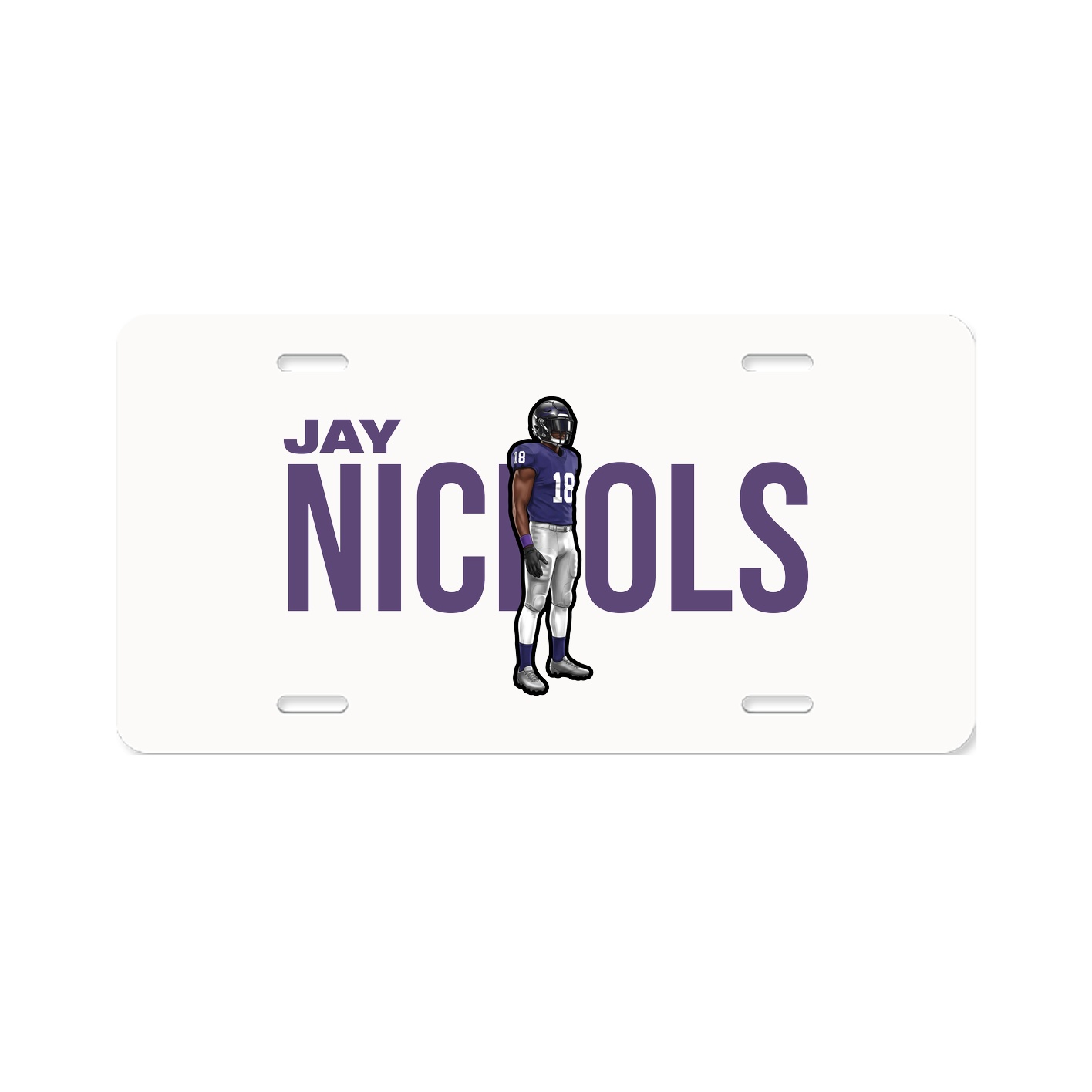 License Plate — Player Name in Classic