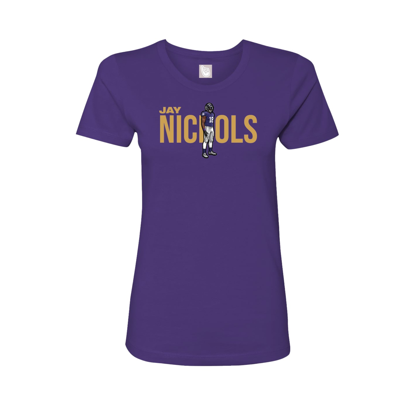 Womens Tee — Player Name in Purple