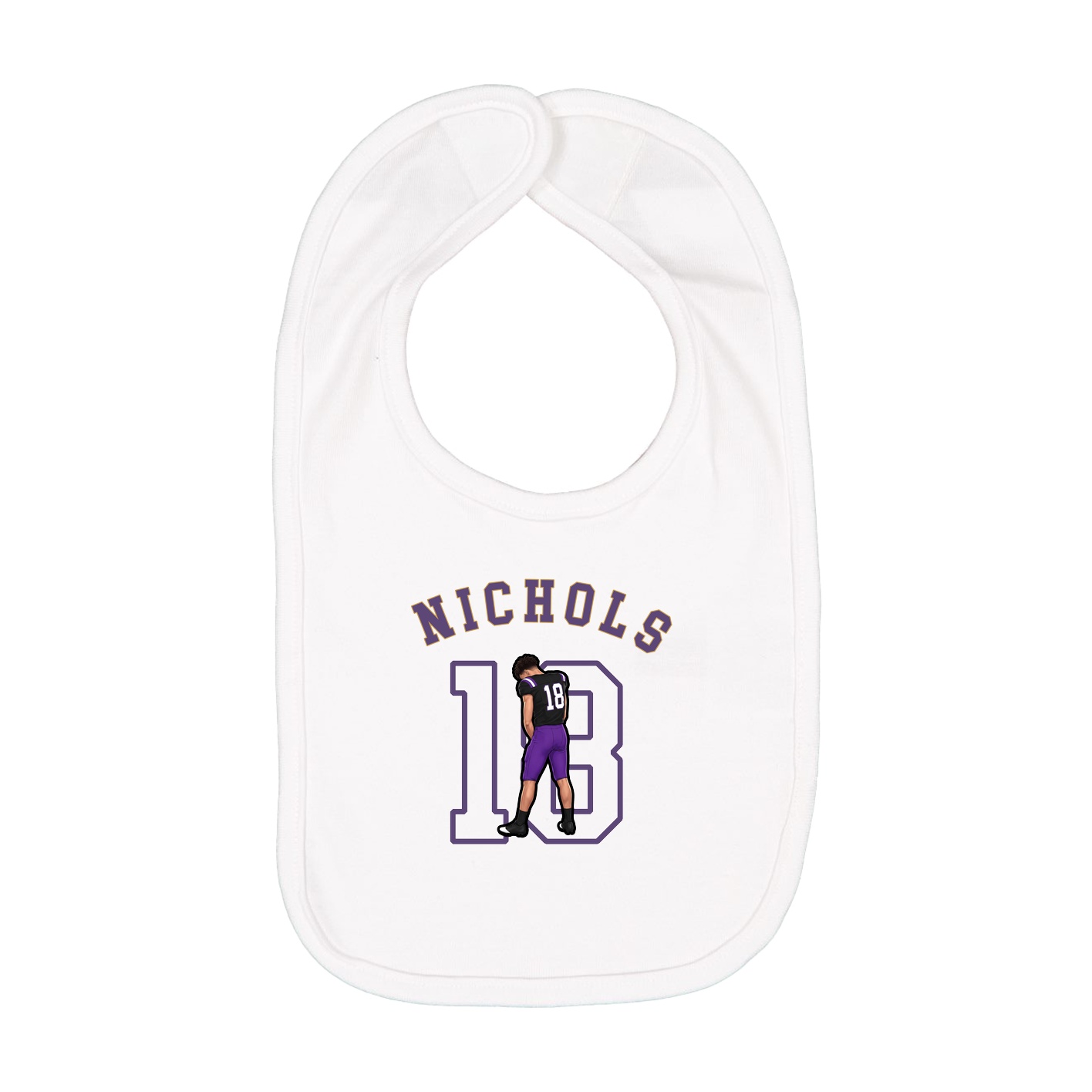 Infant Bib — Shirsey Arch in White