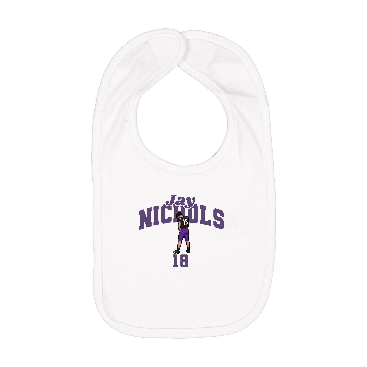 Infant Bib — Signature Arch in White