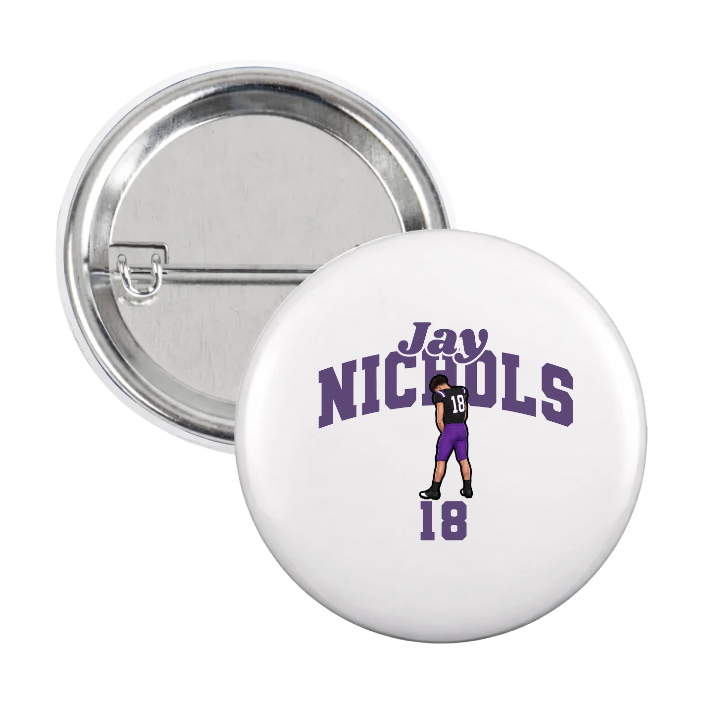 Game Day Button — Signature Arch in White