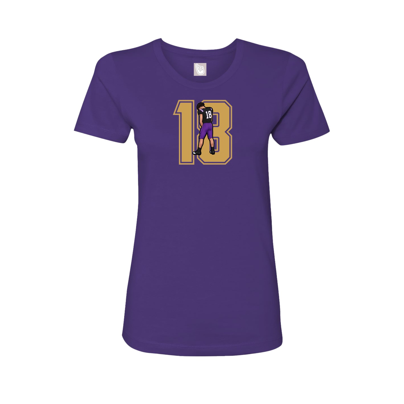 Womens Tee — Number in Purple