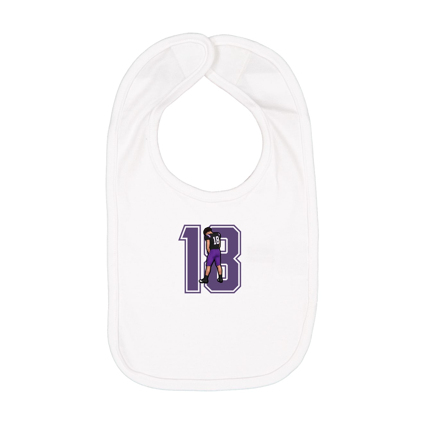 Infant Bib — Number in White