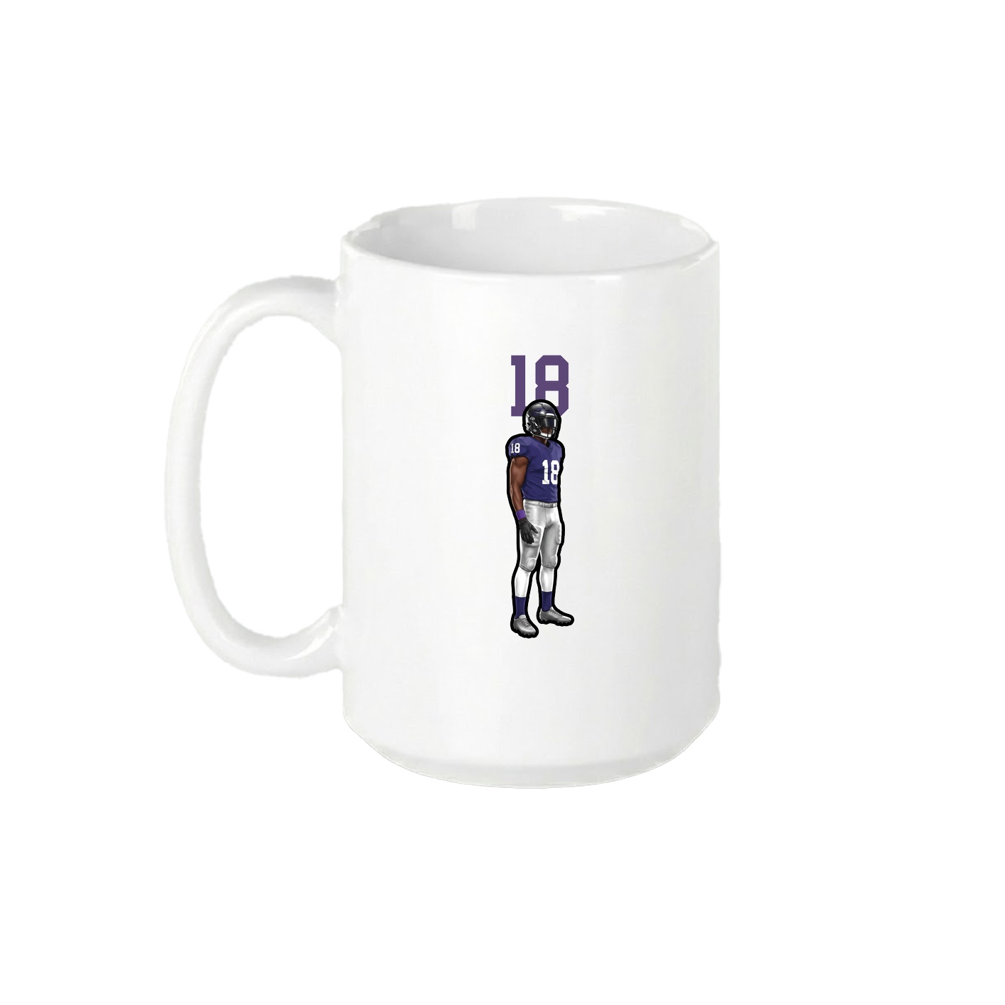15oz Coffee Mug — Number Top in White
