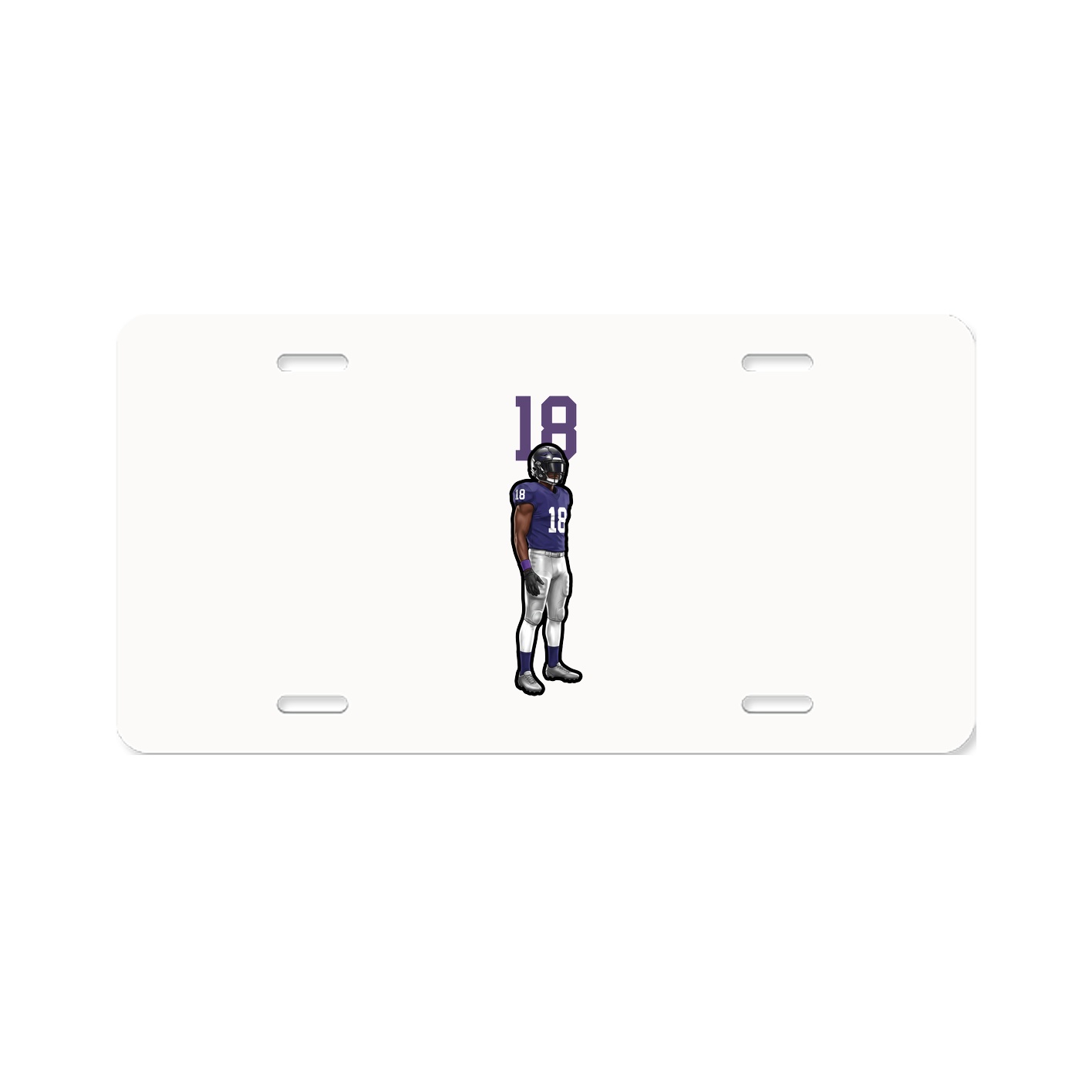 License Plate — Number Top in Classic
