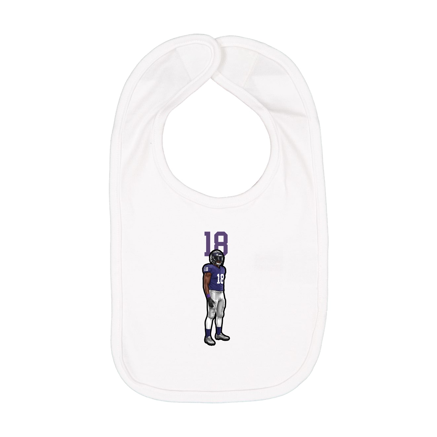 Infant Bib — Number Top in White