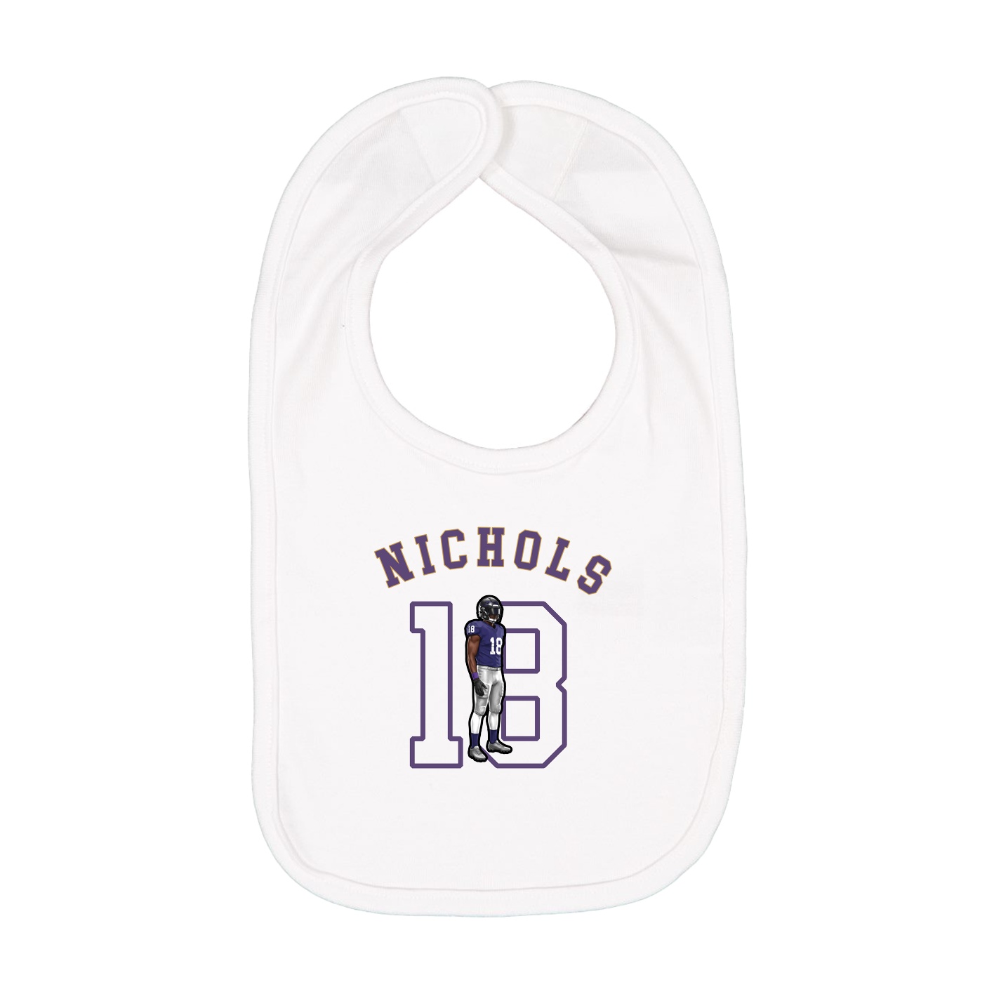 Infant Bib — Shirsey Arch in White