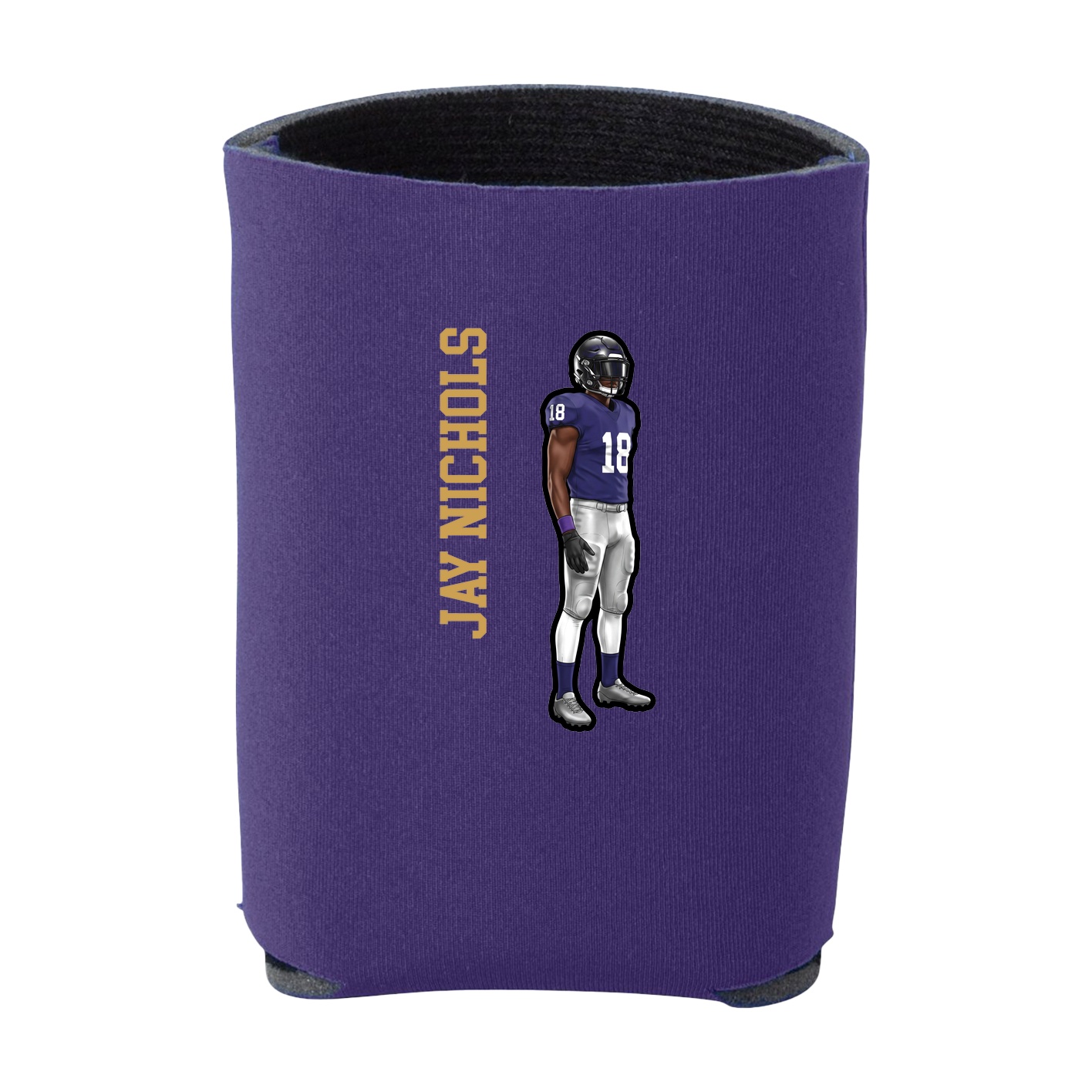 Can Holder — Name Vertical in Purple