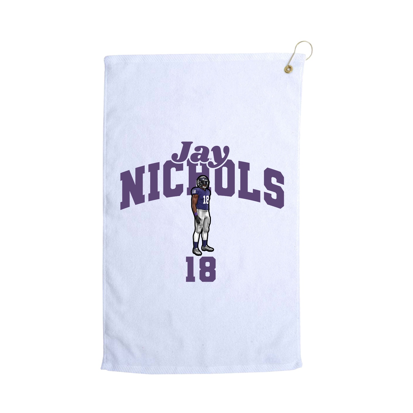 Golf Towel — Signature Arch in White