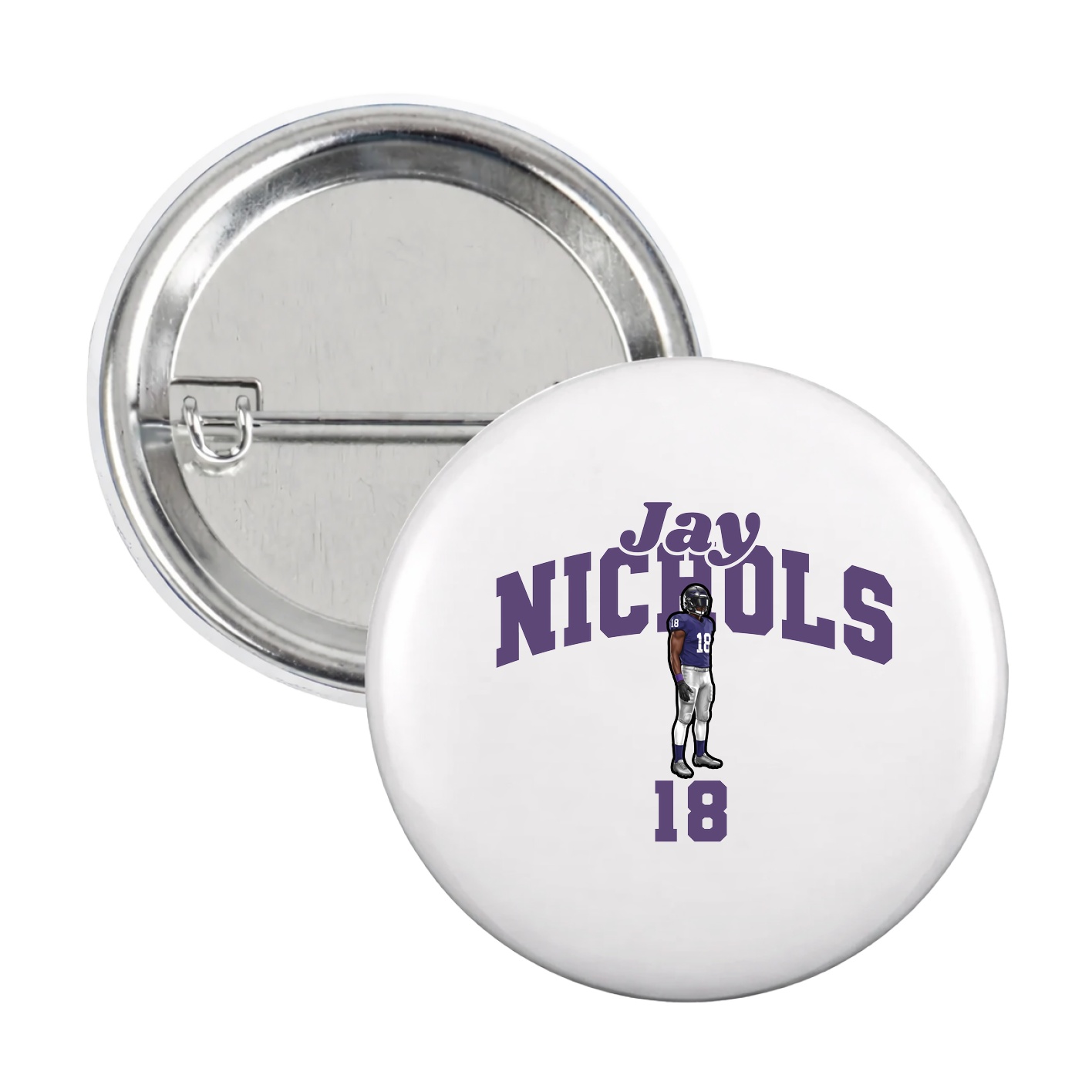 Game Day Button — Signature Arch in White