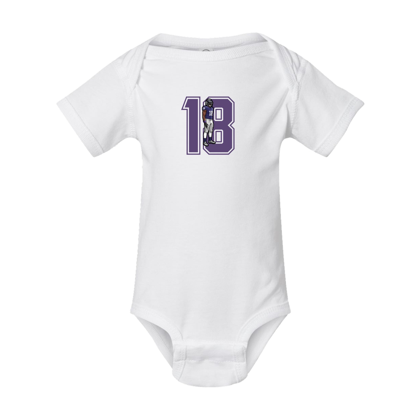 Baby Onesie — Number in White