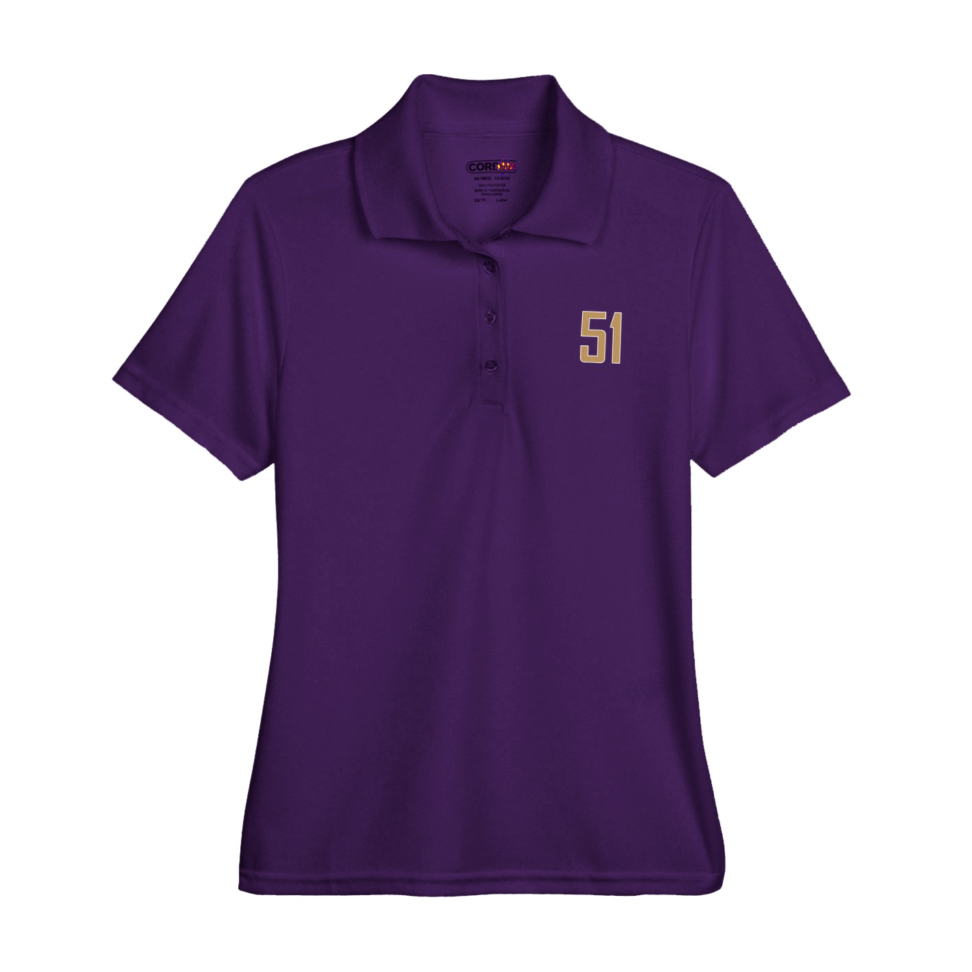 Womens Performance Polo — Front Shirsy in Purple