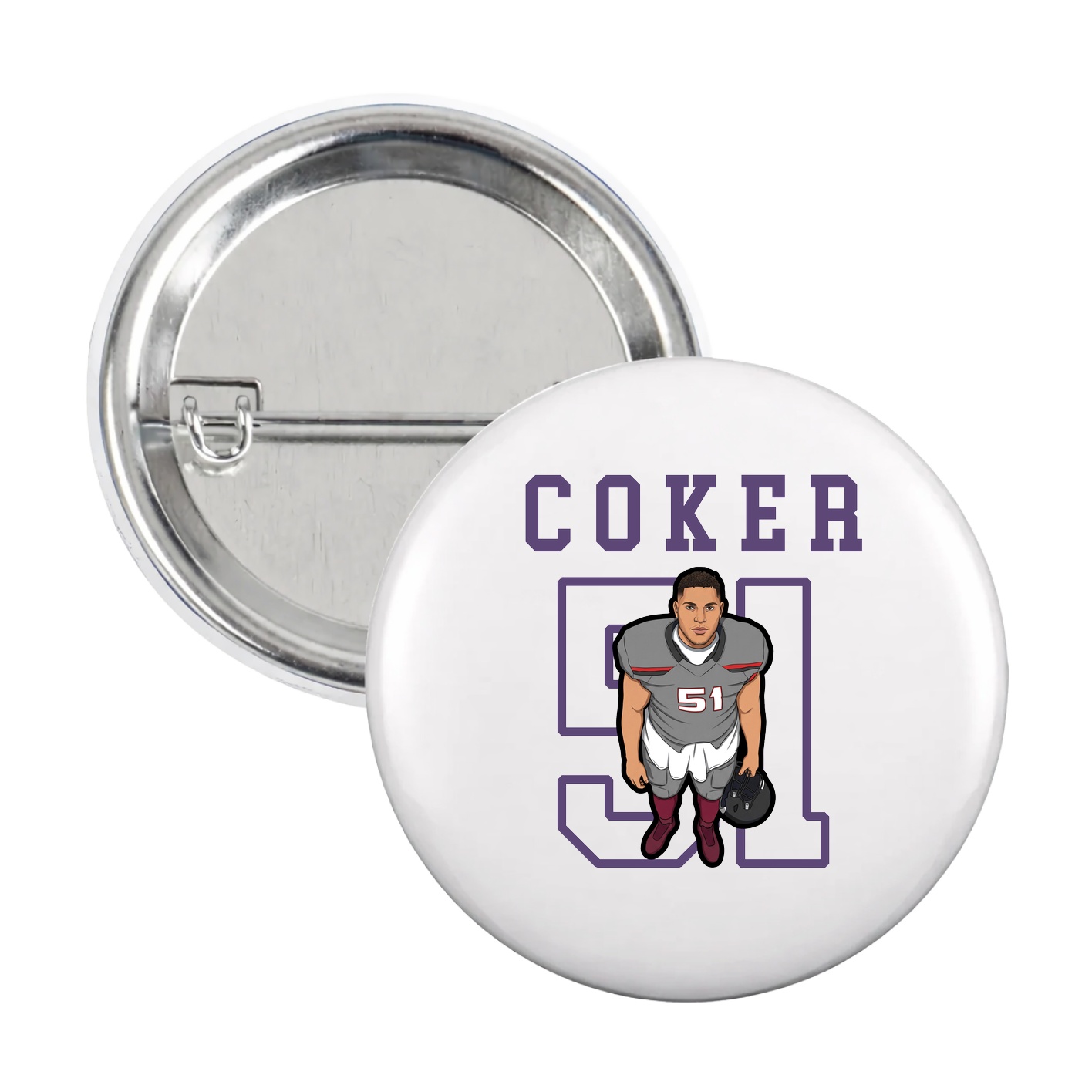 Game Day Button — Shirsey in White