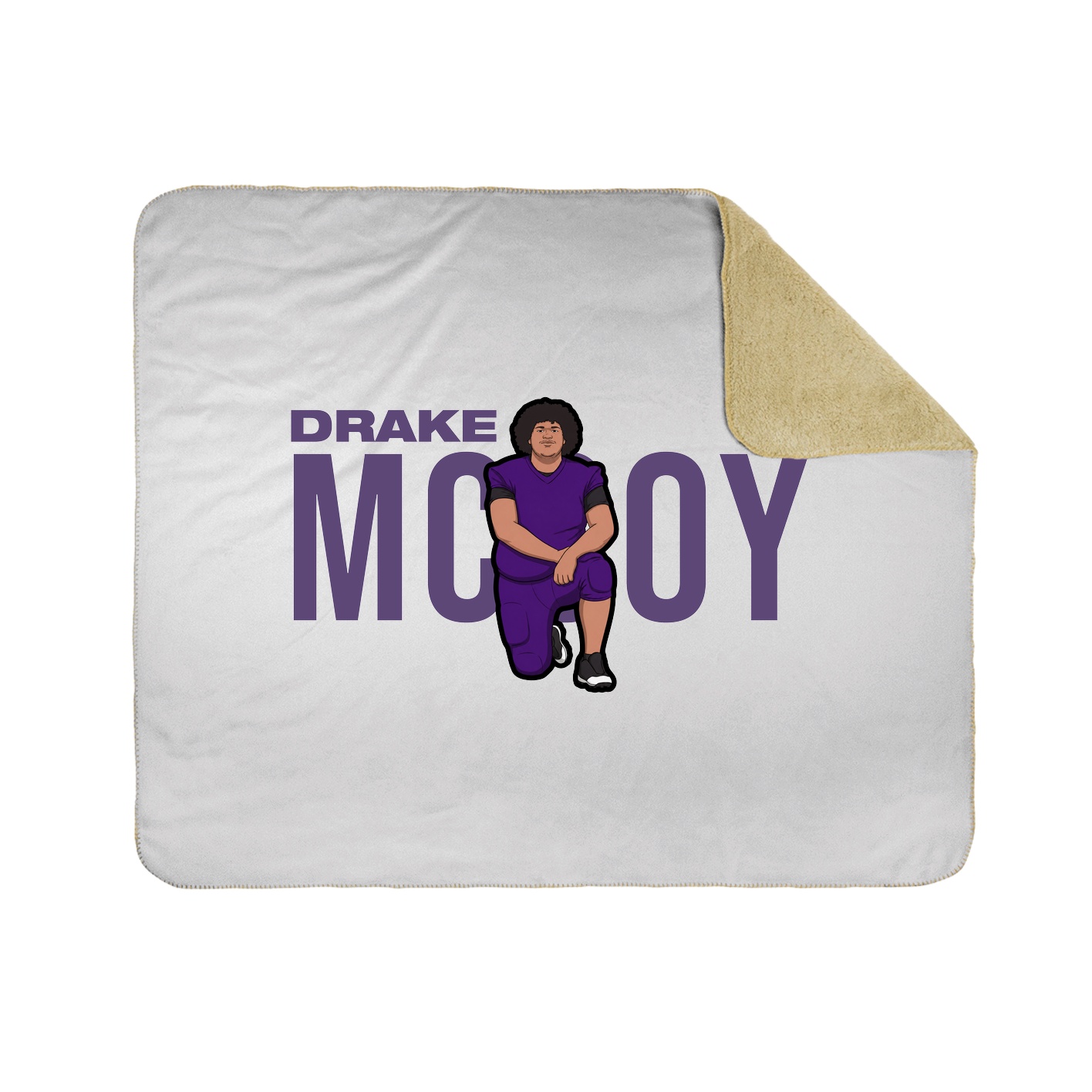 Throw Blanket — Player Name in White