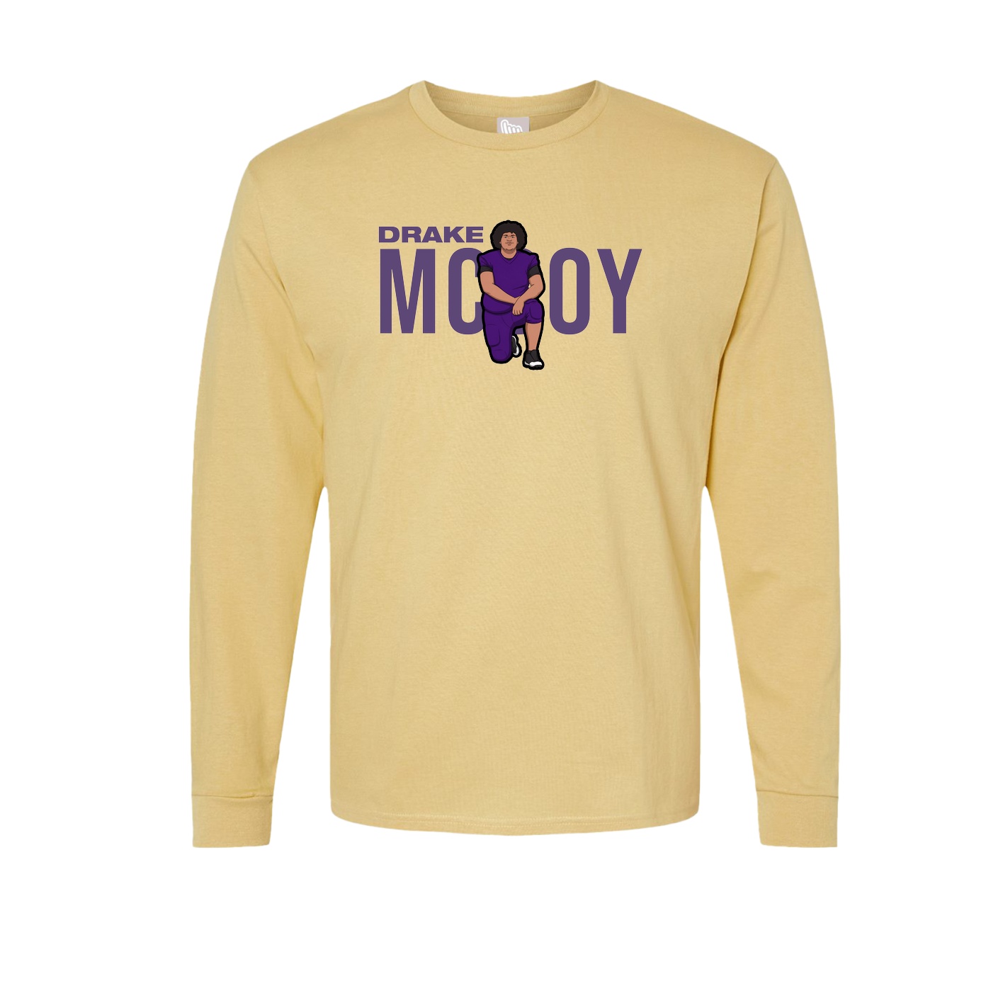 Long Sleeve Tee — Player Name in Vegas Gold