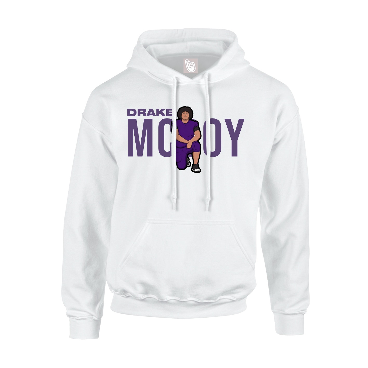 Youth Hoodie — Player Name in White