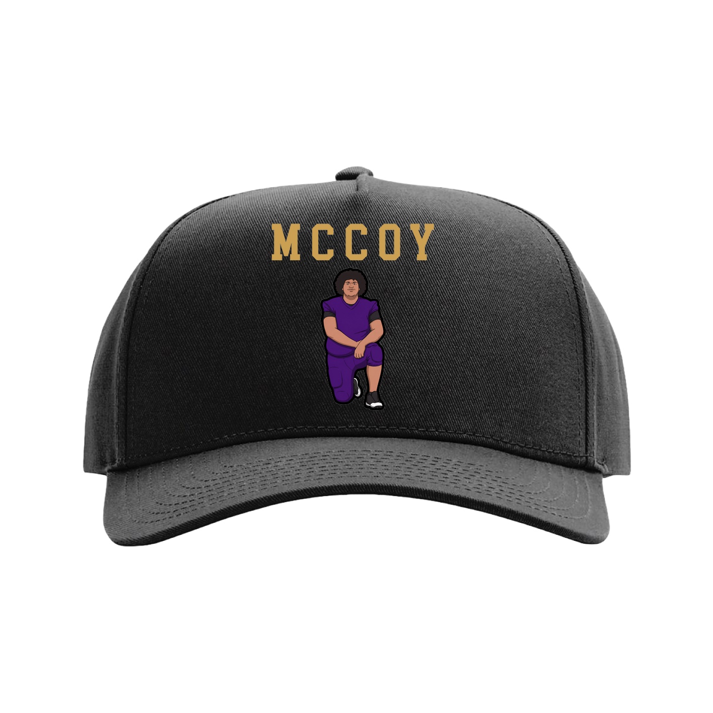 Full Fabric Five-Panel Champ Cap — Shirsey in Black