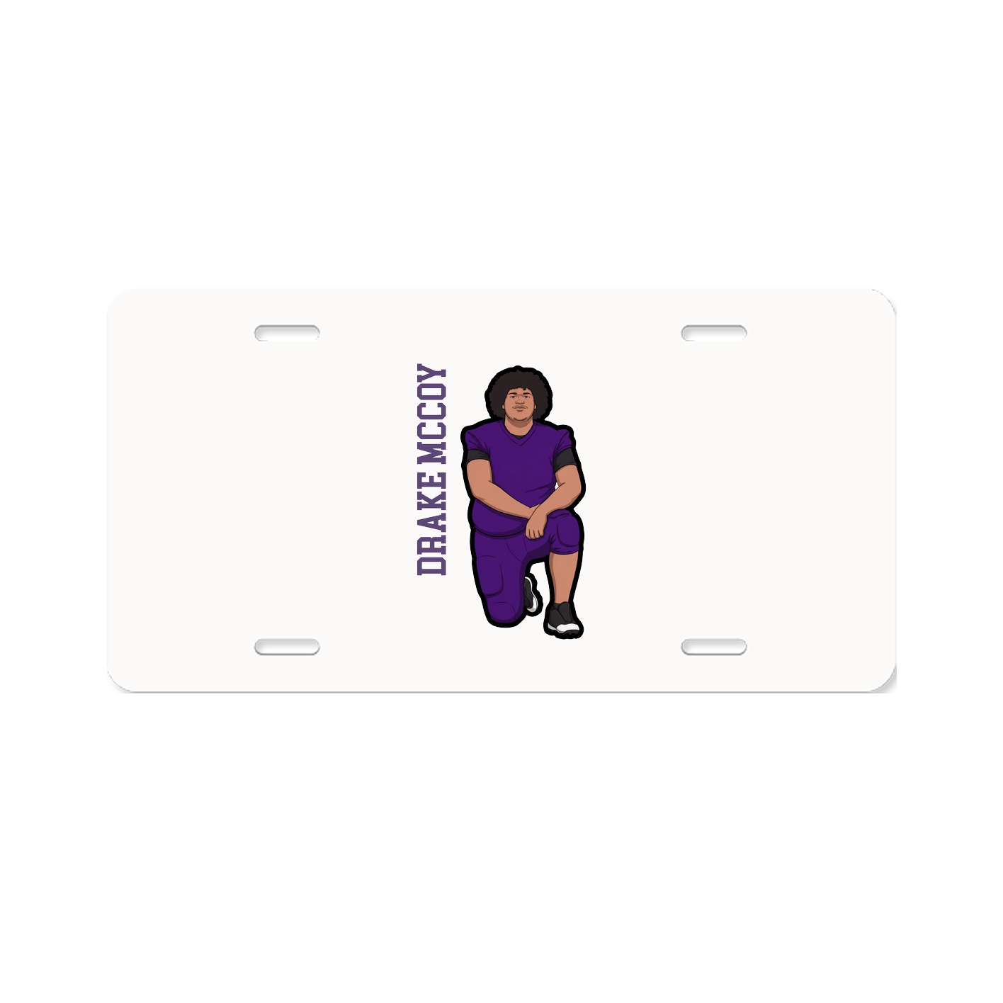 License Plate — Name Vertical in Classic