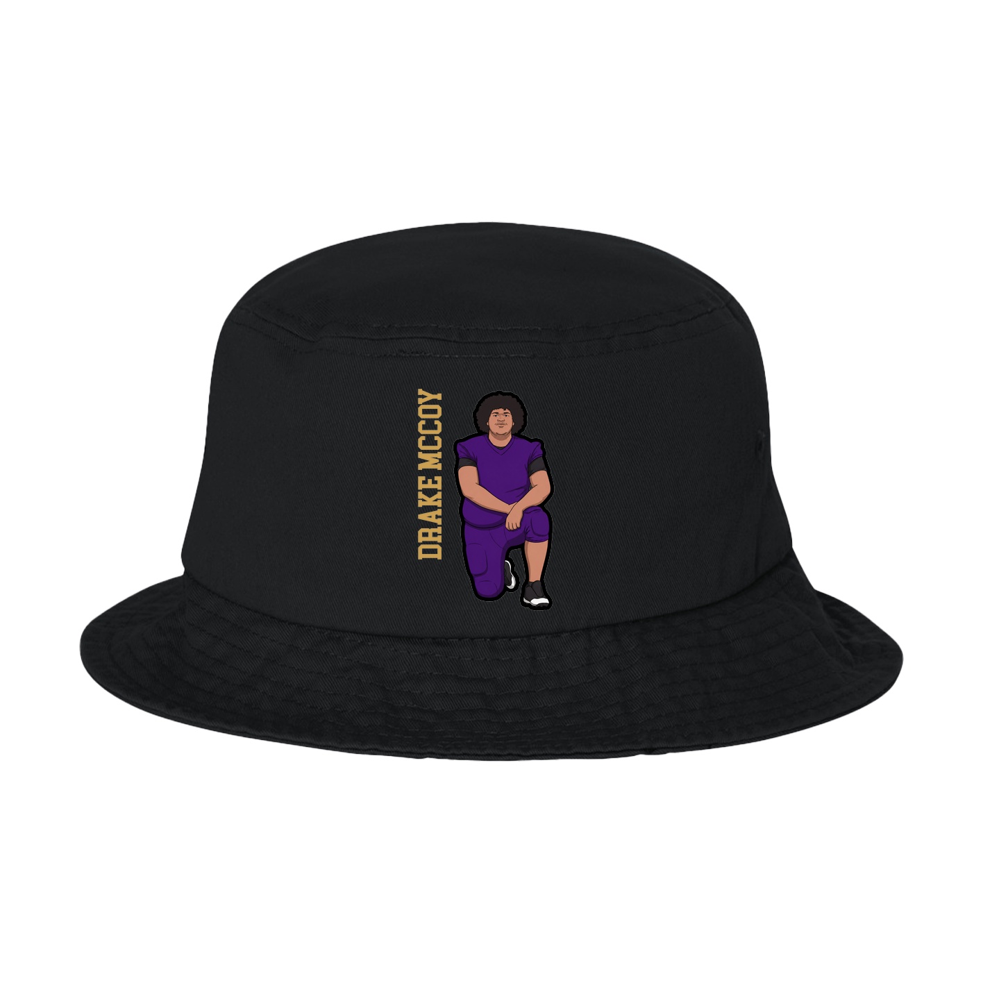 Bucket Cap — Name Vertical in Black