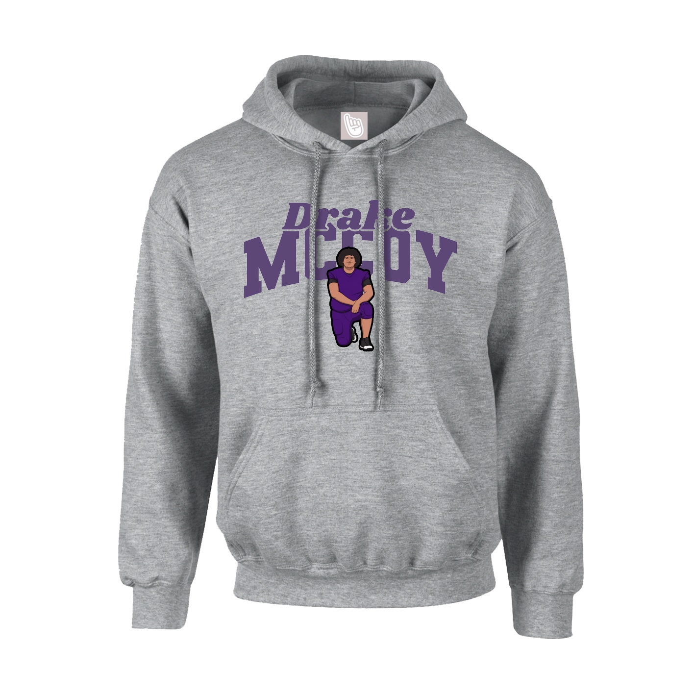 Youth Hoodie — Signature Arch in Grey
