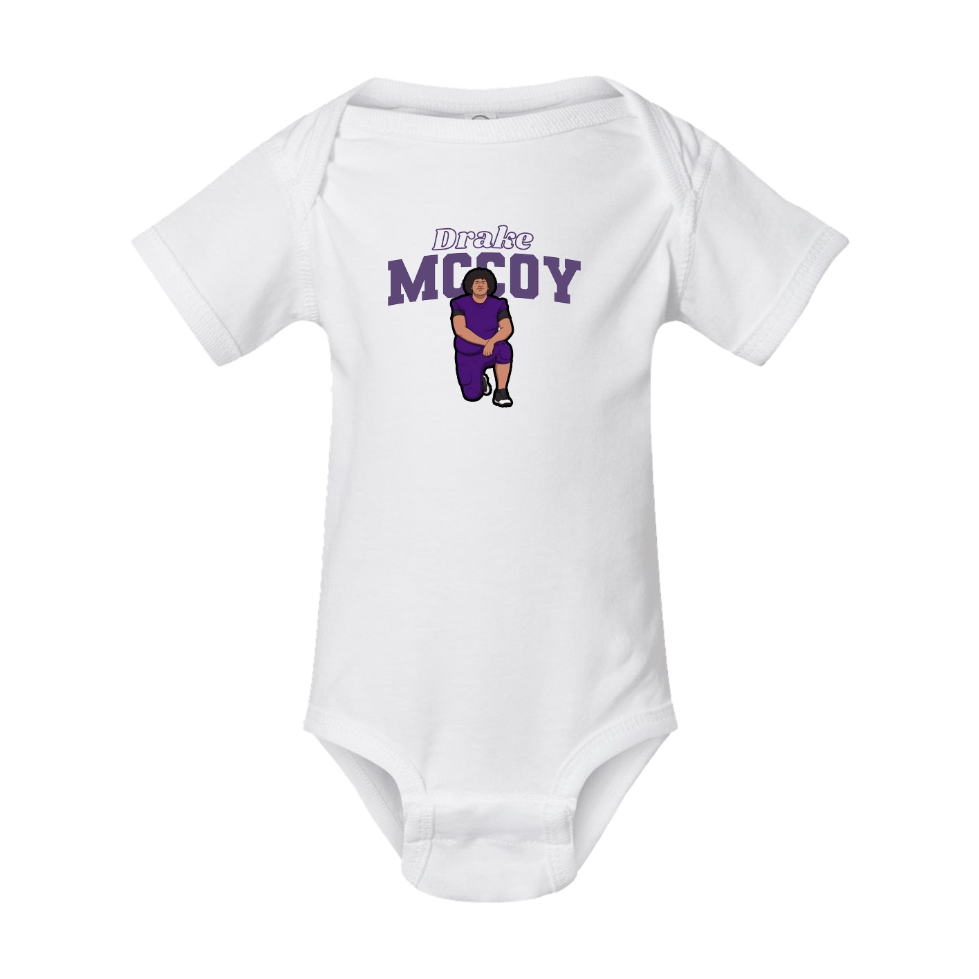Baby Onesie — Name Arch in White