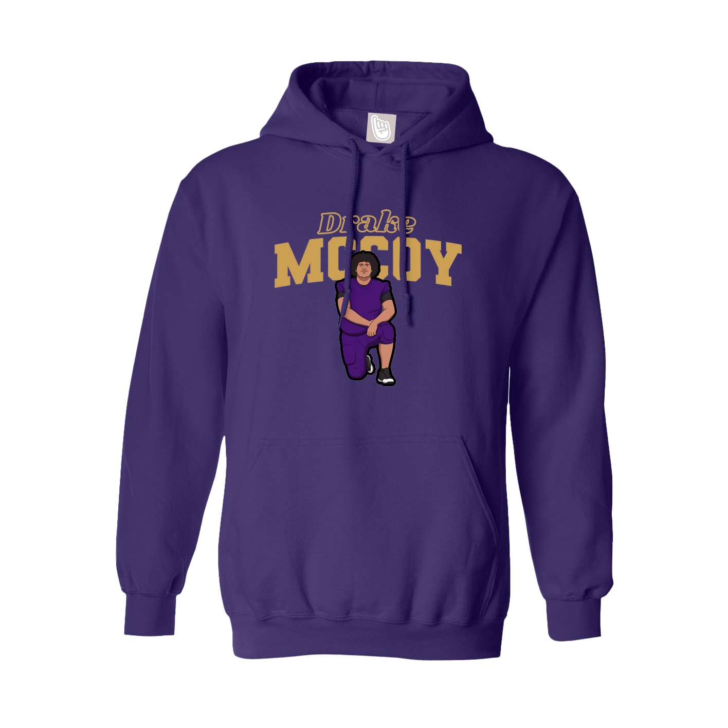 Hoodie — Name Arch in Purple