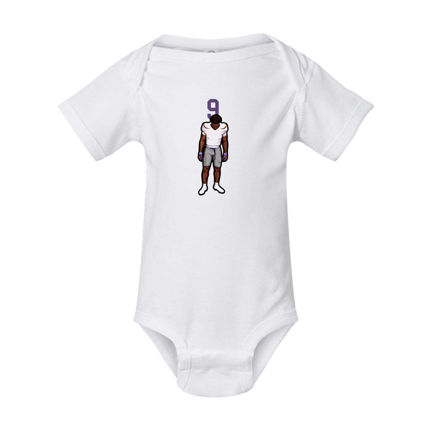 Baby Onesie — Number Top in White