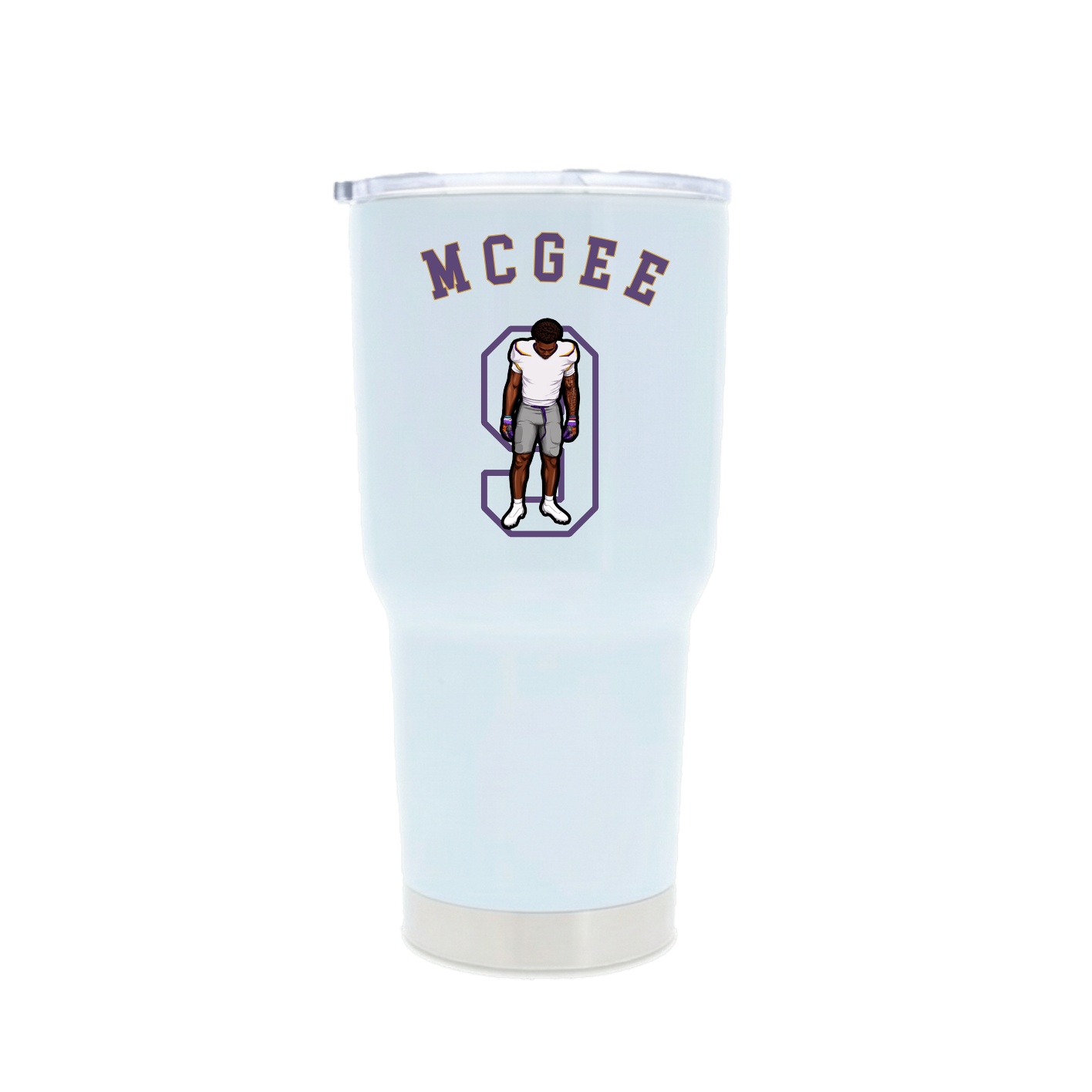 30oz Stainless Steel Tumbler — Shirsey Arch in White